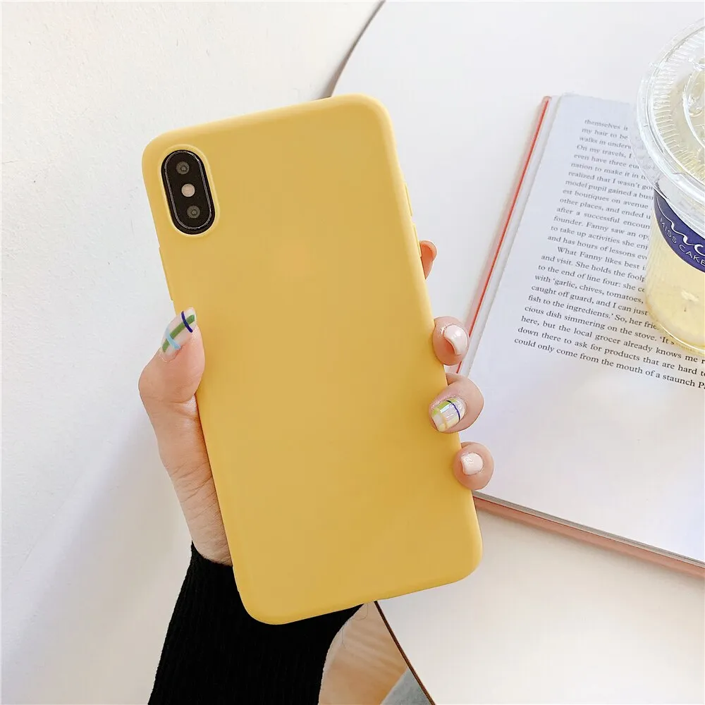 Anymob iPhone Yellow Silicone Case Cover Bag Shell