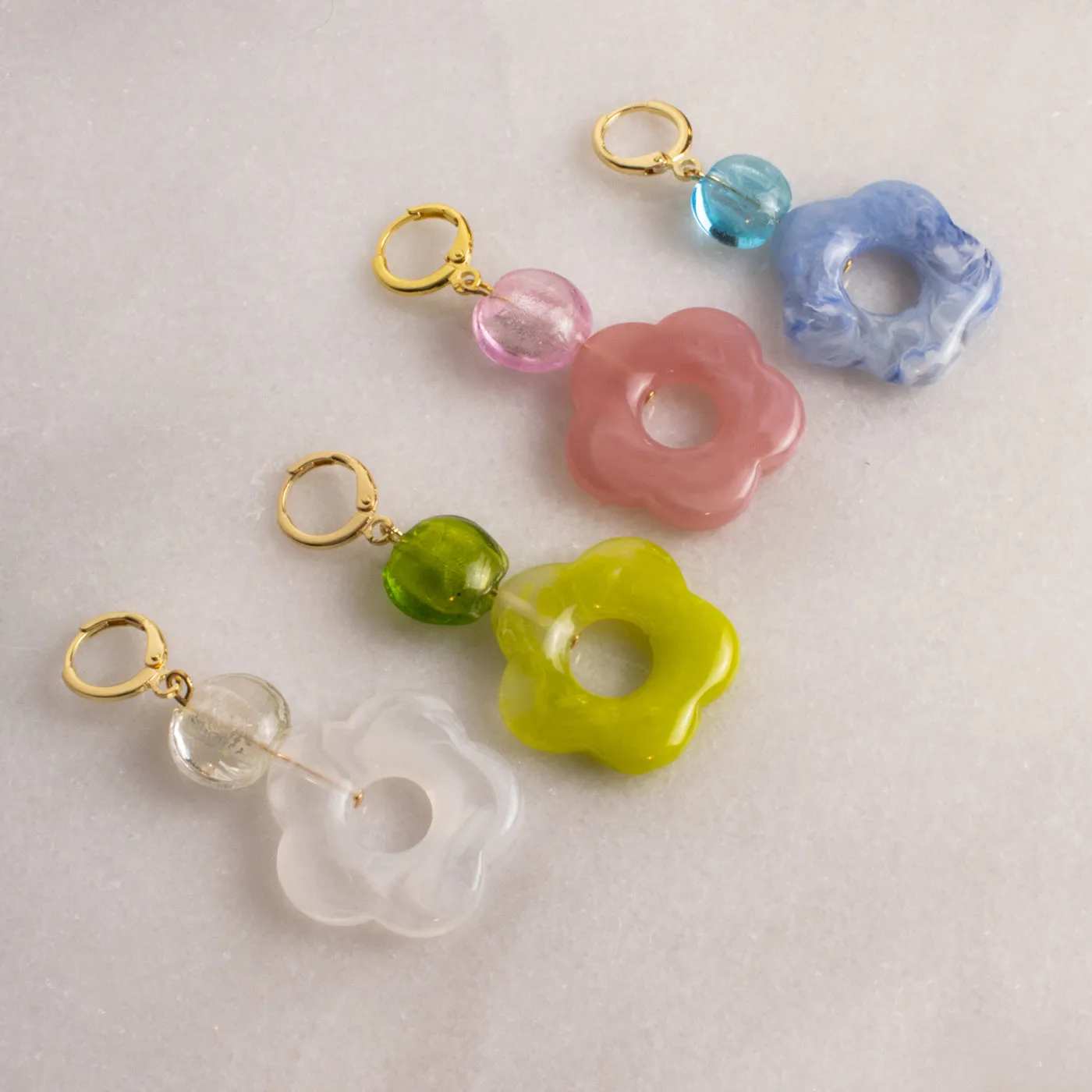Bethany Glass Hoops
