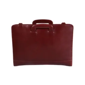 Burlington Leather Briefcase - Dark Tan