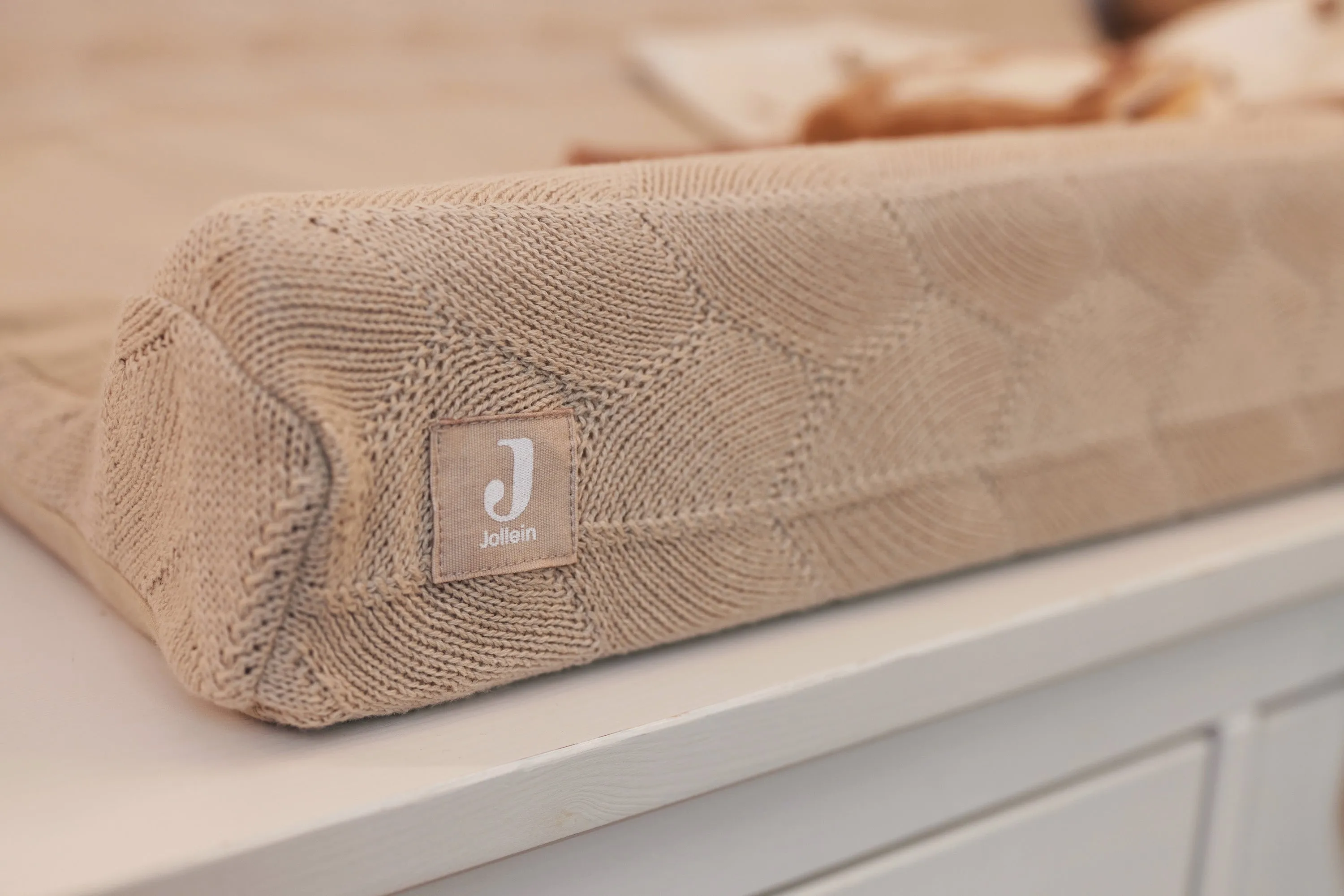 Changing Mat Cover 50x70cm Shell Knit - Nougat - GOTS