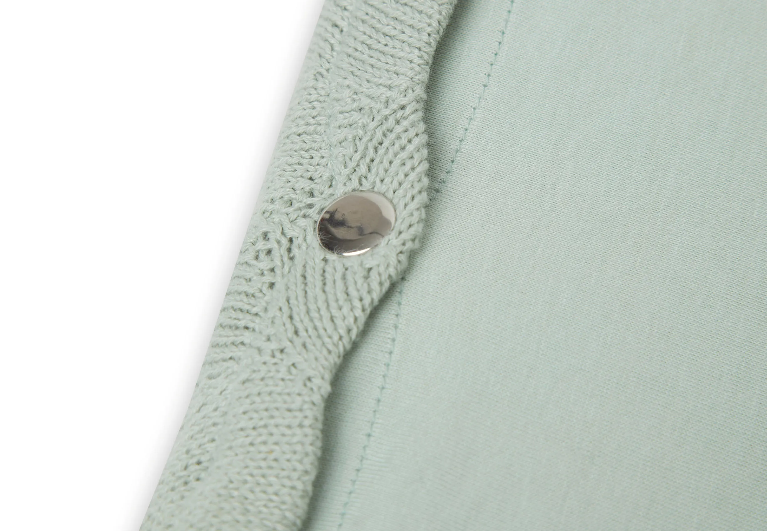 Changing Mat Cover 50x70cm Shell Knit - Sea Foam - GOTS
