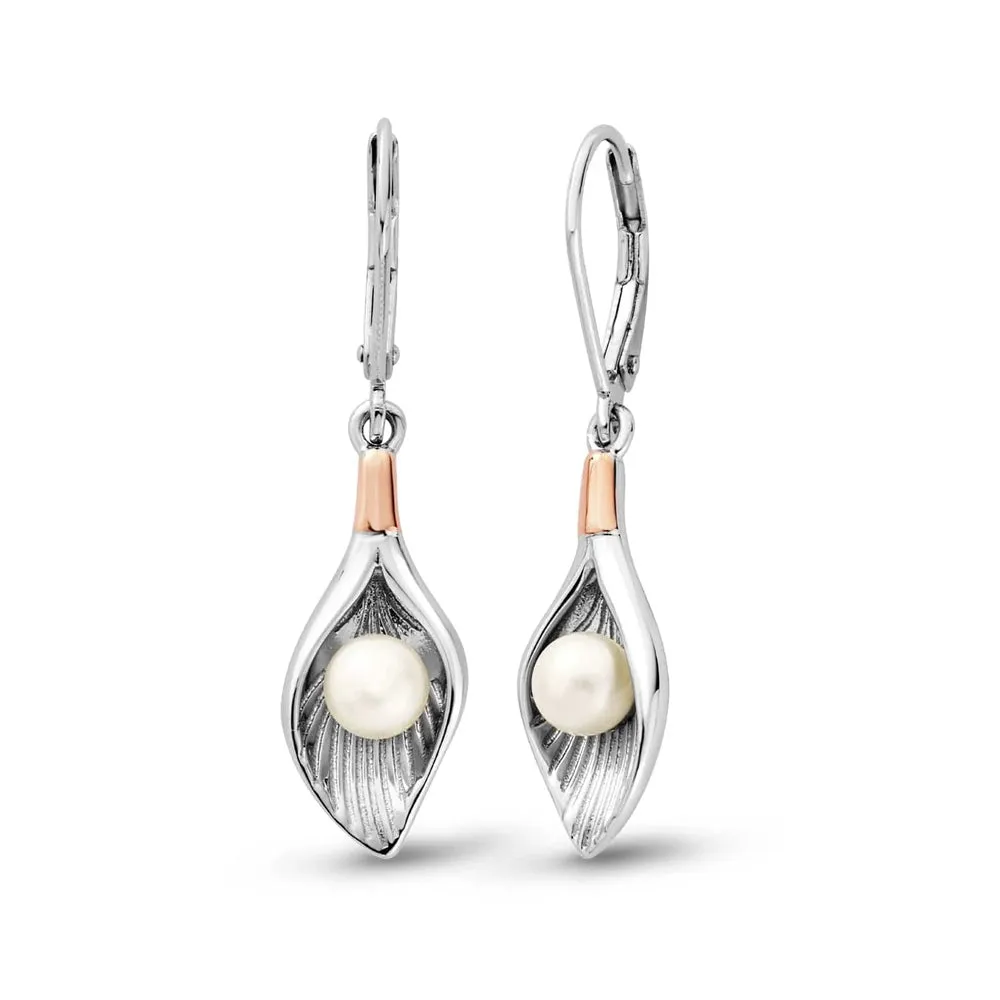 Clogau Beachcomber Shell Silver and Pearl Earrings 3SLYV0791