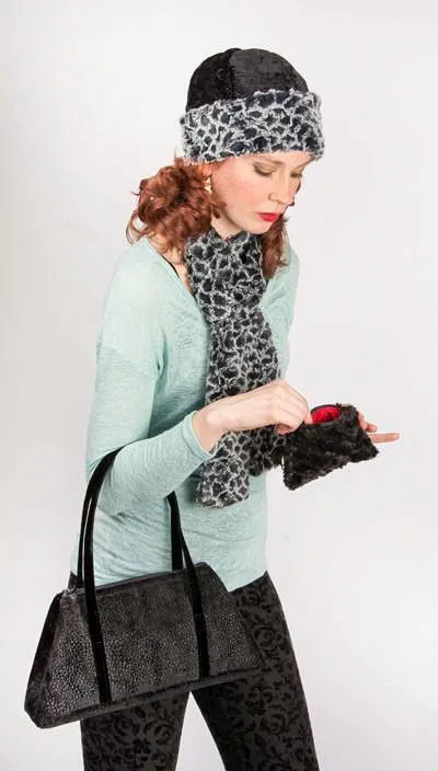 Coin Purse & Cosmetic Bag - Luxury Faux Fur in Khaki (Limited Availability)