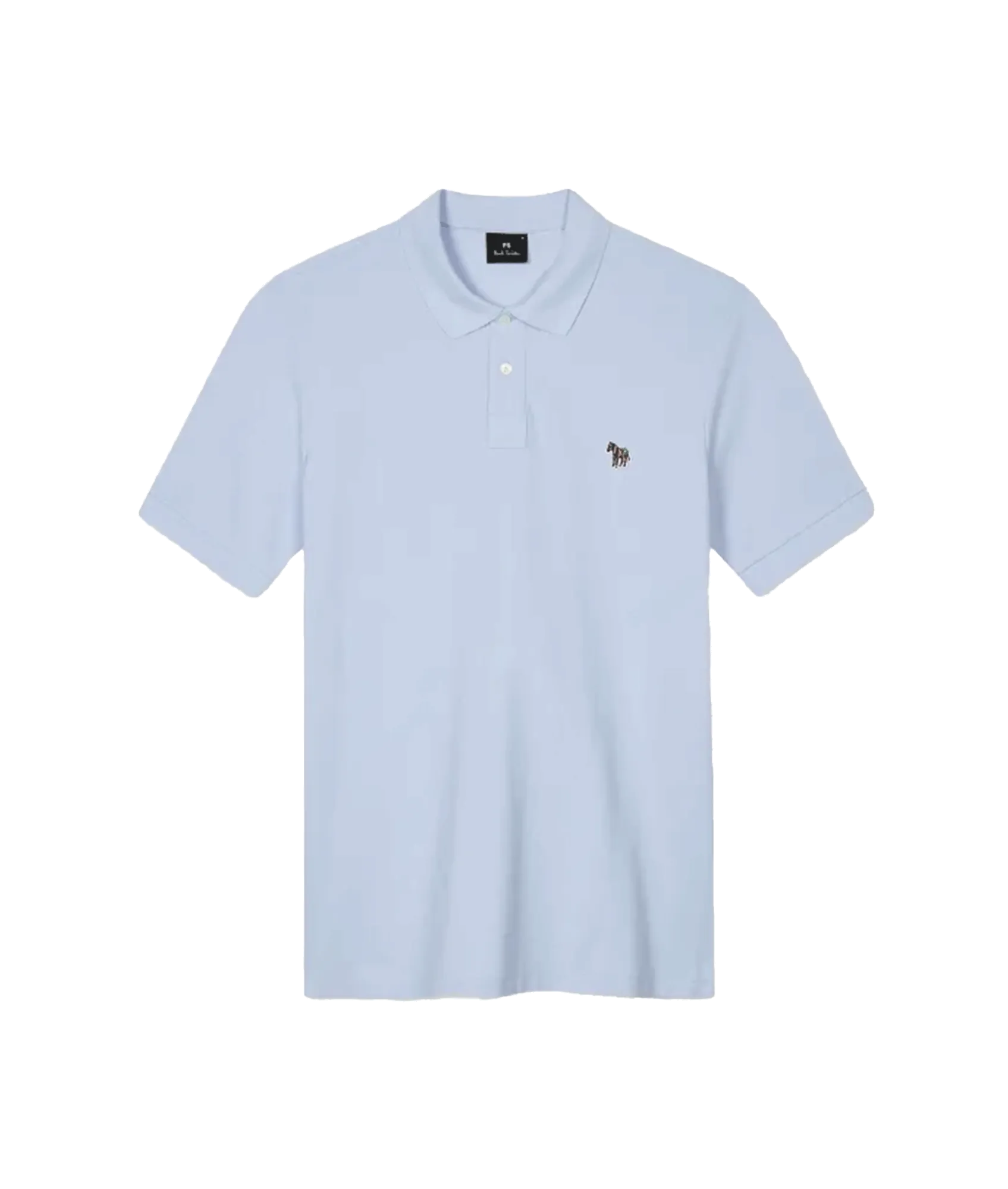 Cotton-Piqué Zebra Logo Polo Shirt - Blue