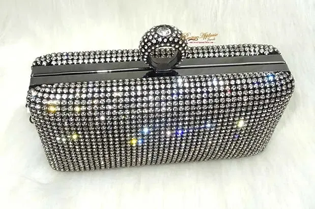 Crystal Classy Gold Silver Black Clutch Party Clutch Evening Party Cocktail Wedding Bridal Purse for women
