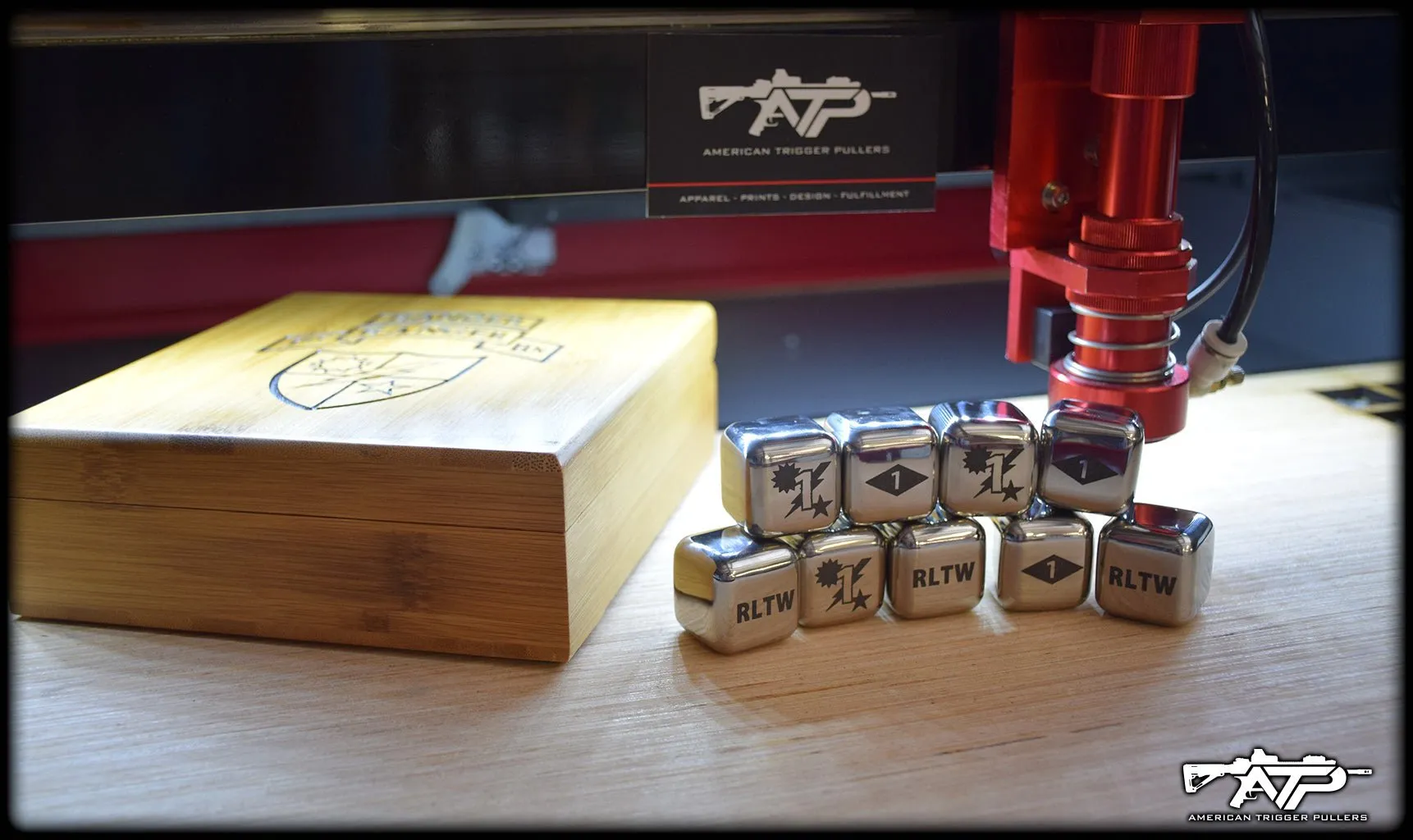 Custom Whiskey Stone Set