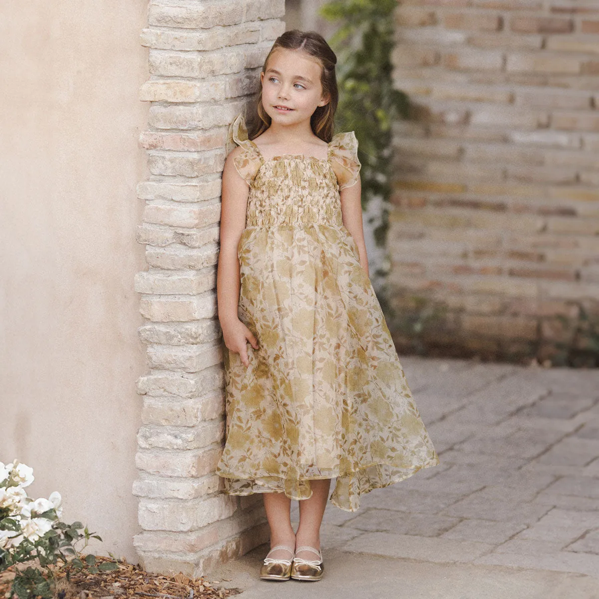 Dolly Dress - Golden Garden - Ecru