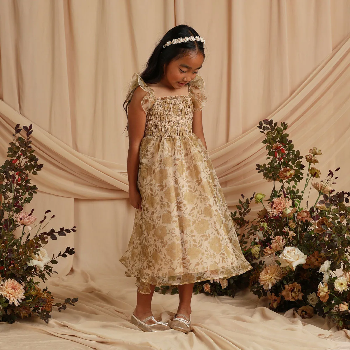 Dolly Dress - Golden Garden - Ecru