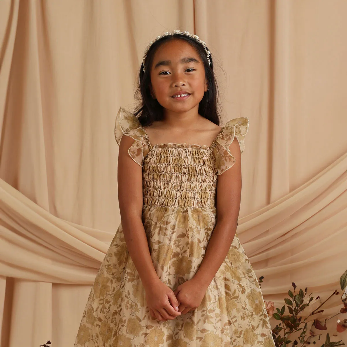 Dolly Dress - Golden Garden - Ecru