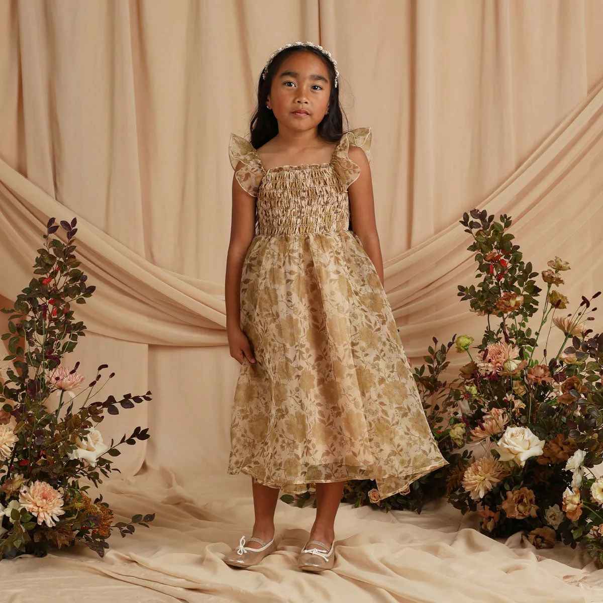 Dolly Dress - Golden Garden - Ecru