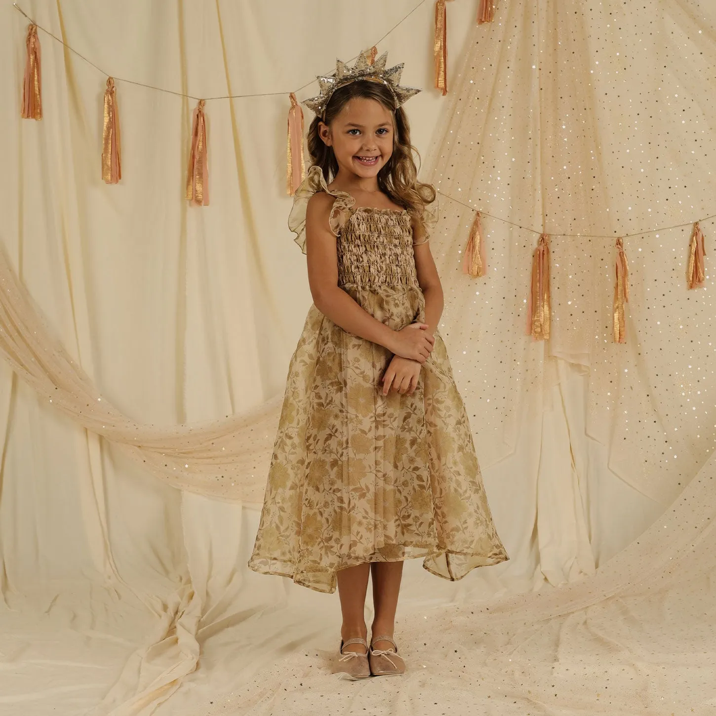Dolly Dress - Golden Garden - Ecru