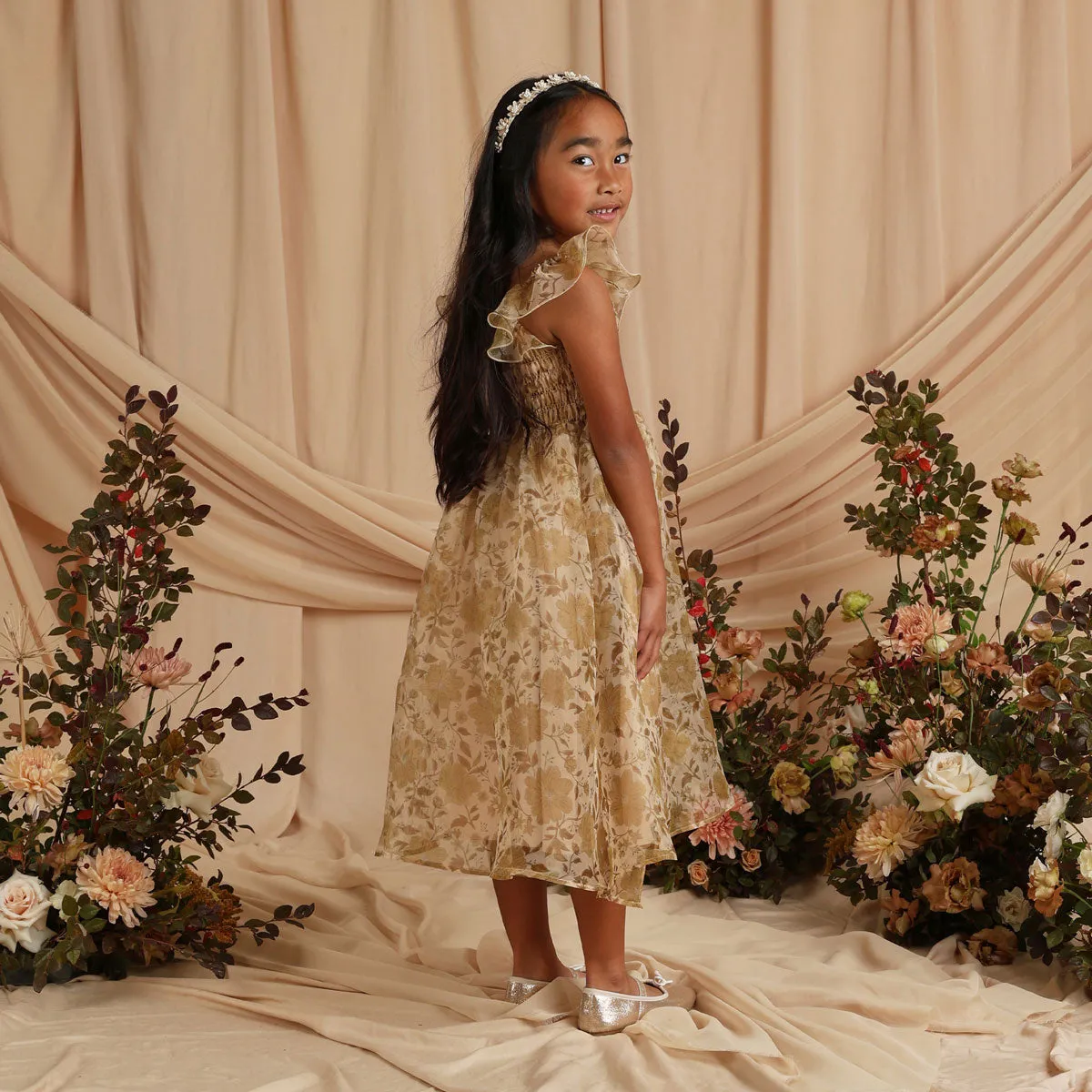Dolly Dress - Golden Garden - Ecru