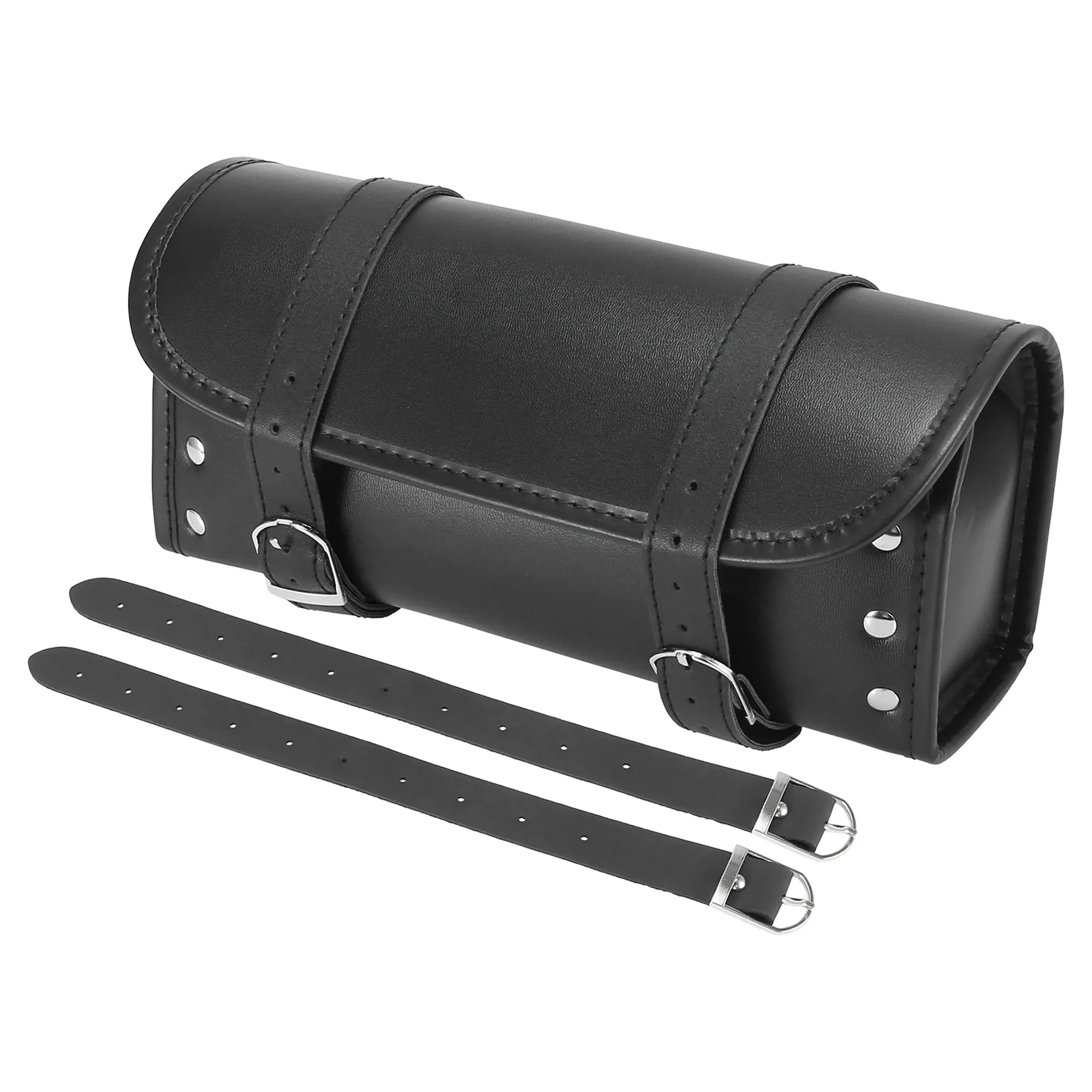 Faux Leather Motorcycle Handlebar Tool Bag
