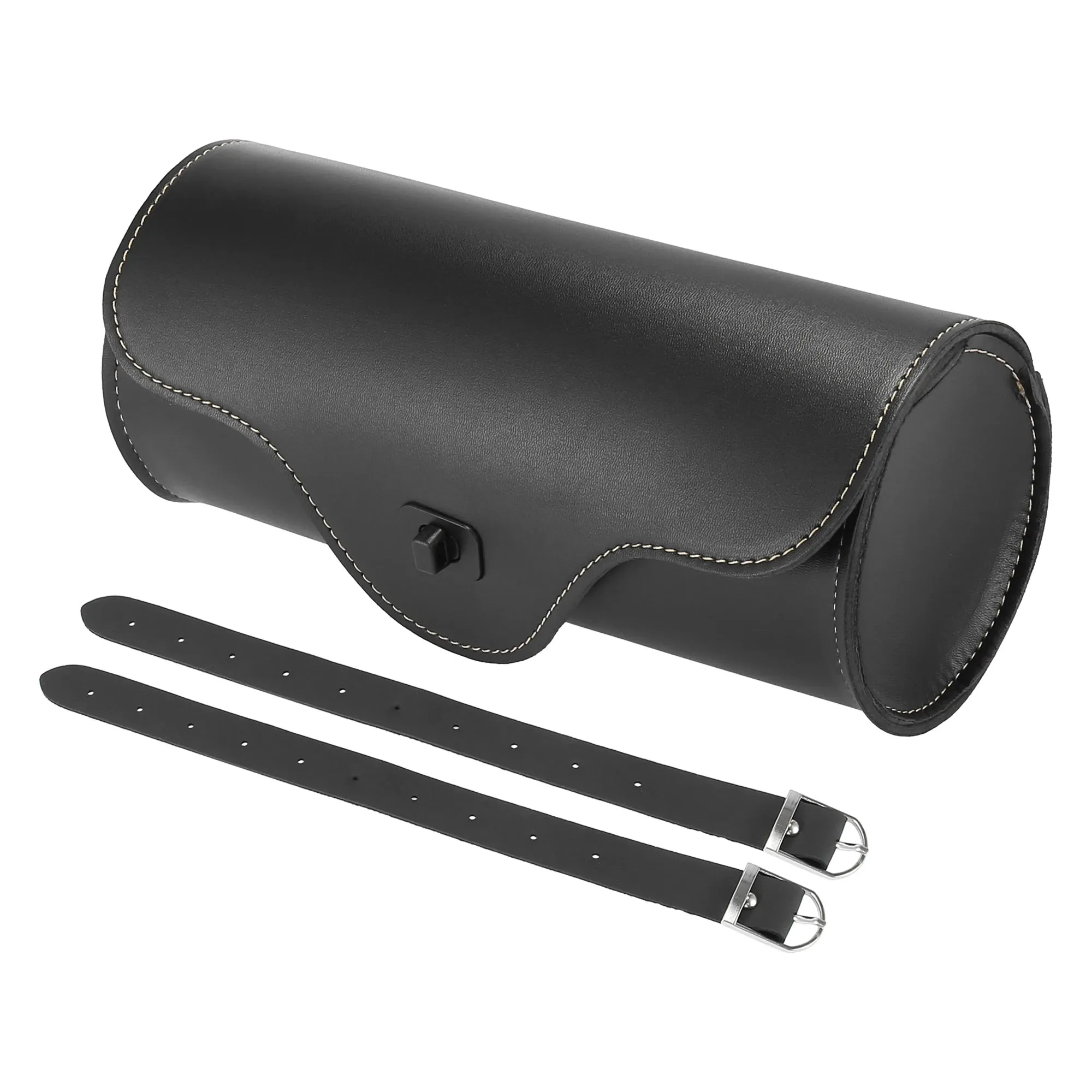 Faux Leather Motorcycle Handlebar Tool Bag