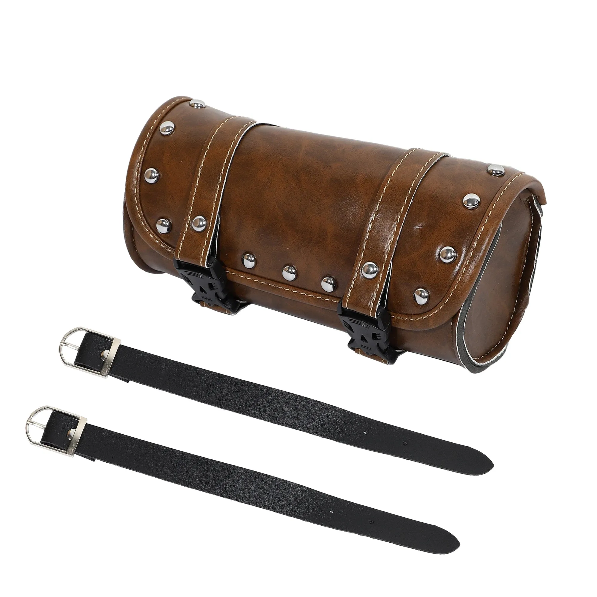 Faux Leather Motorcycle Handlebar Tool Bag