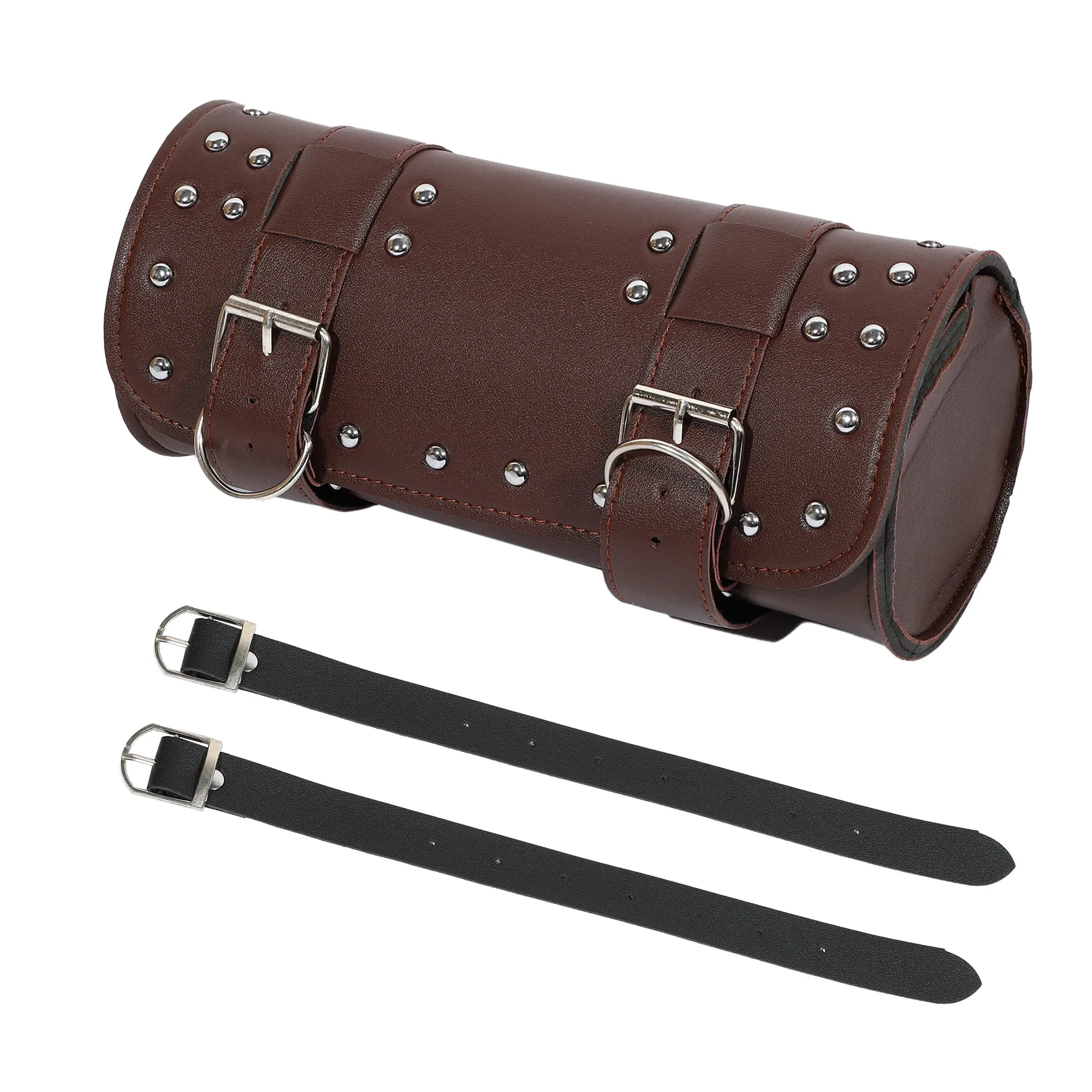 Faux Leather Motorcycle Handlebar Tool Bag