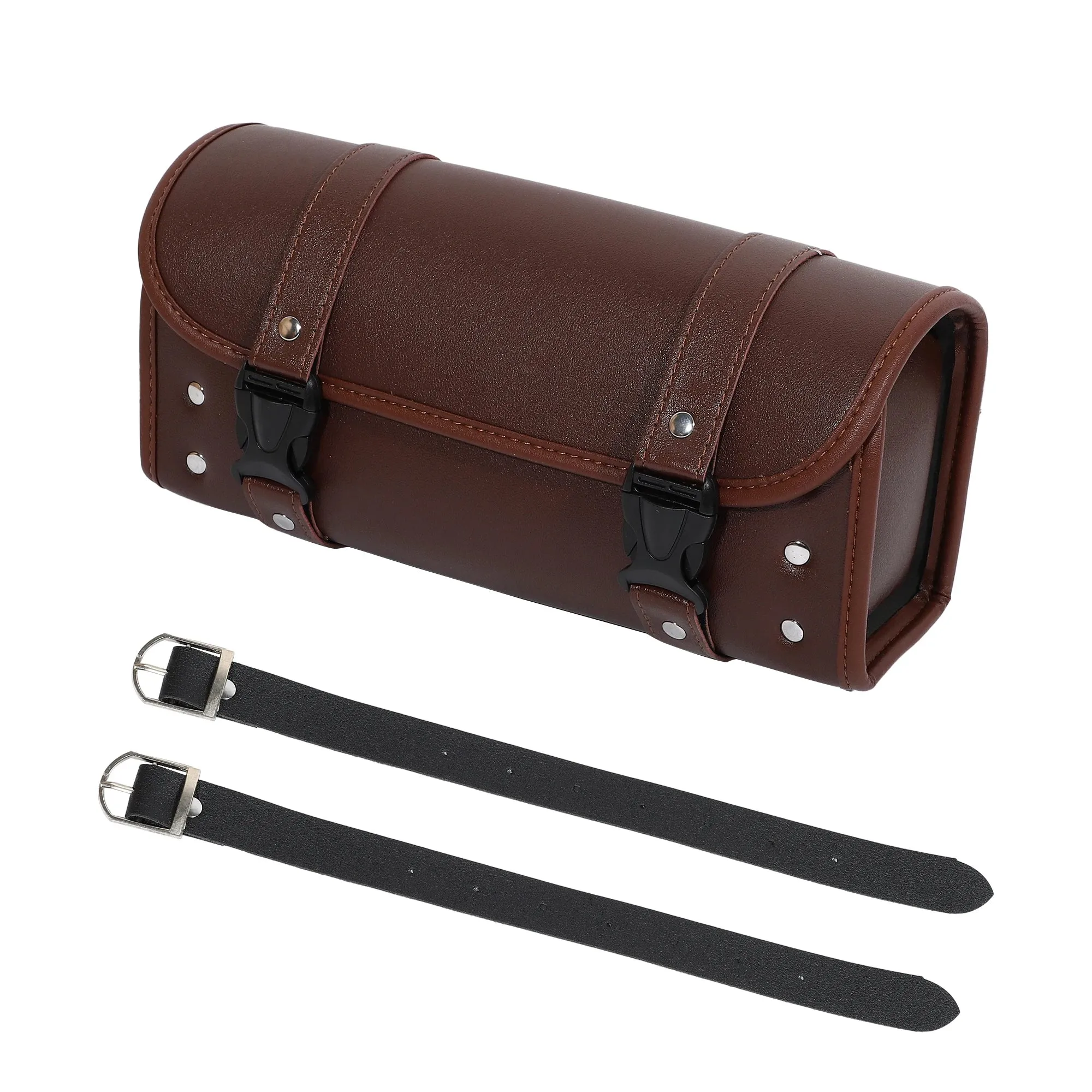 Faux Leather Motorcycle Handlebar Tool Bag