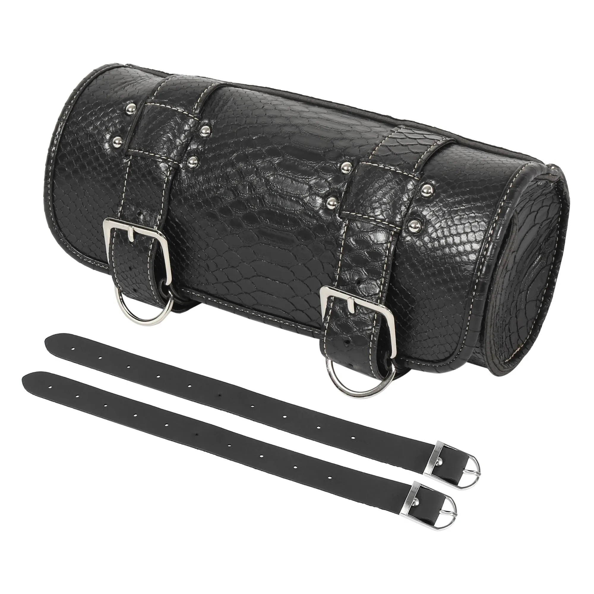 Faux Leather Motorcycle Handlebar Tool Bag
