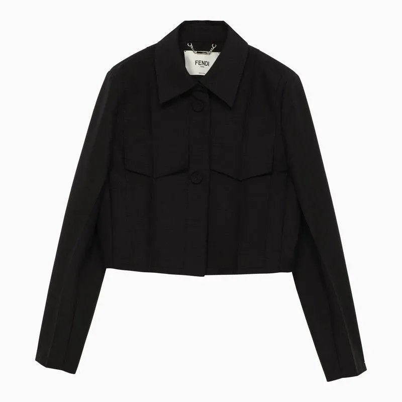 FENDI Chic Wool and Mohair Blazer