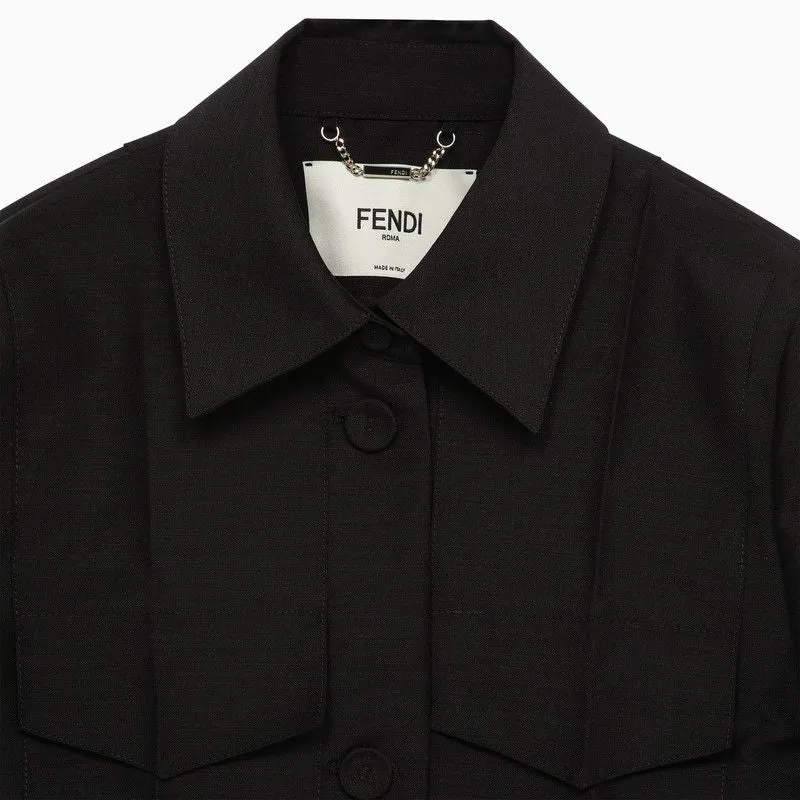 FENDI Chic Wool and Mohair Blazer