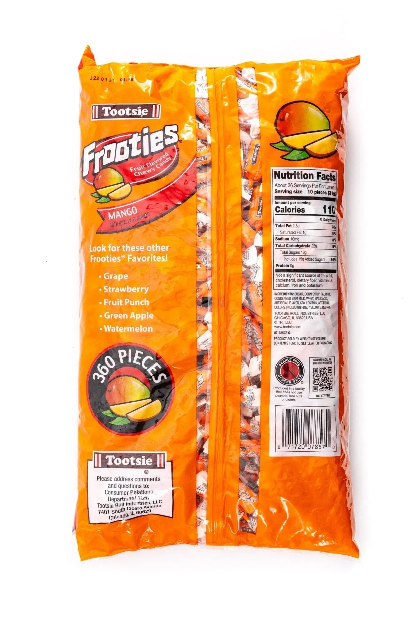 Frooties Mango Chewy Candy Bulk Pack (0.11 oz, 360 ct.)