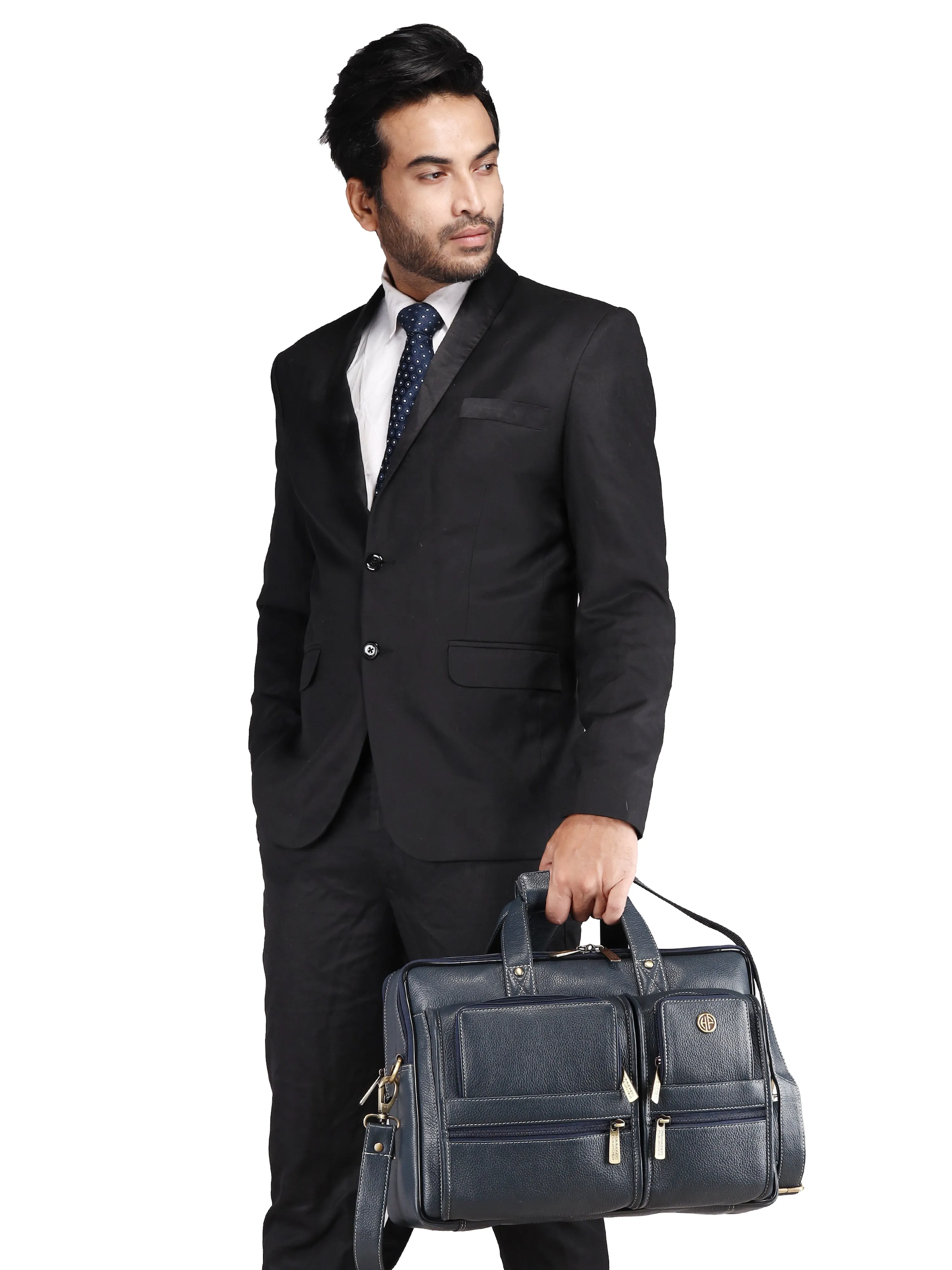 Genuine Leather Office Bag for Men - Fits Up to 16 Inch Laptop/MacBook