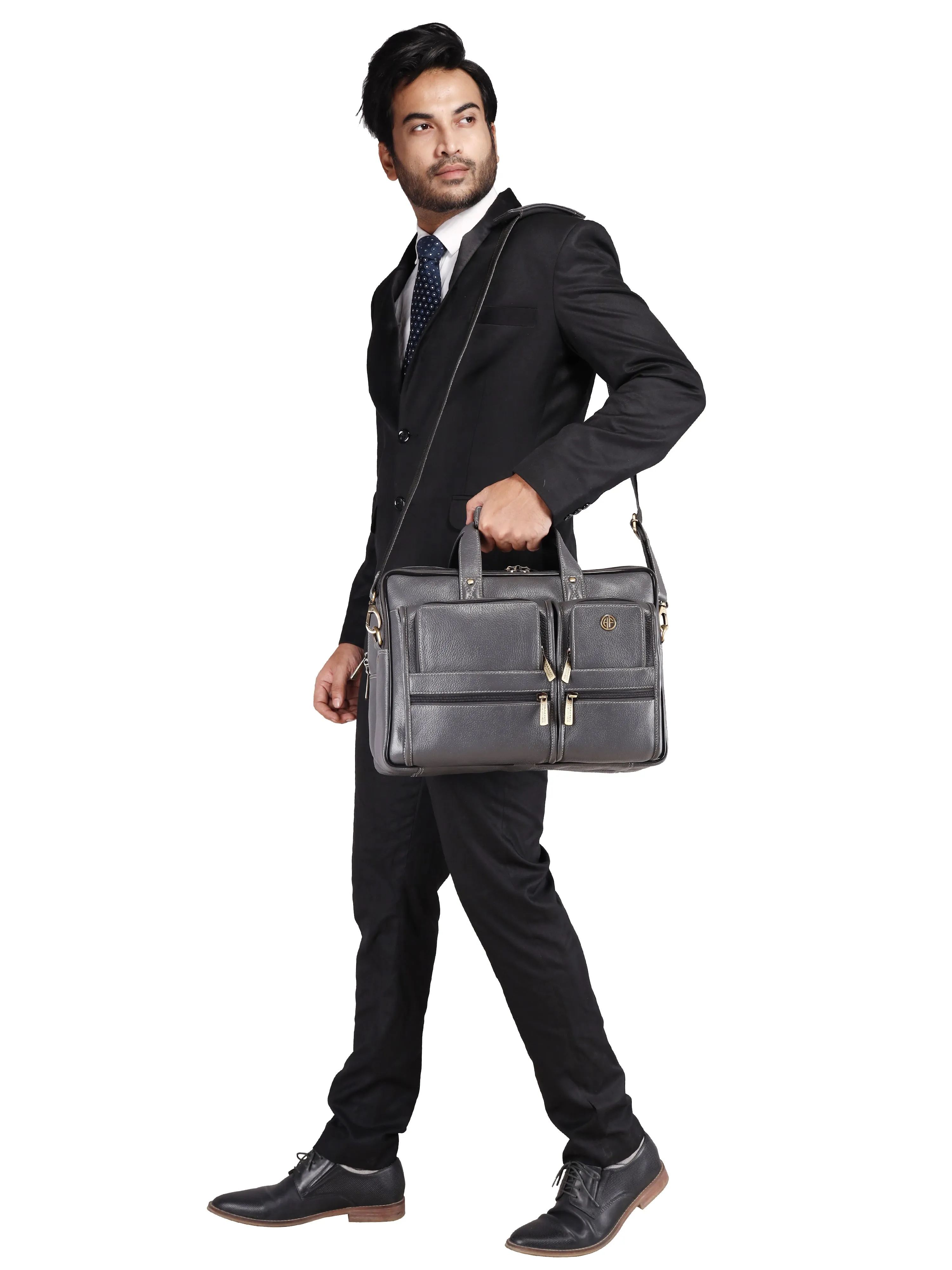 Genuine Leather Office Bag for Men - Fits Up to 16 Inch Laptop/MacBook