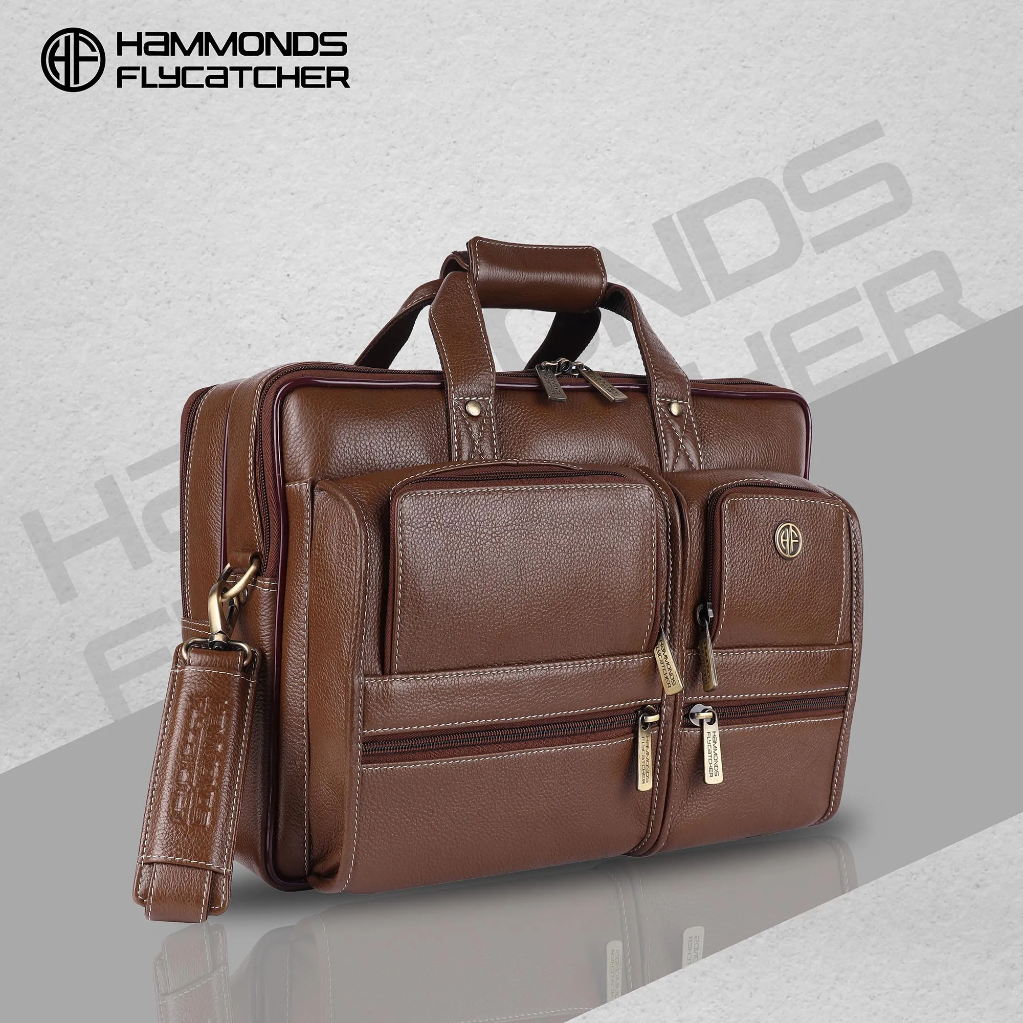 Genuine Leather Office Bag for Men - Fits Up to 16 Inch Laptop/MacBook
