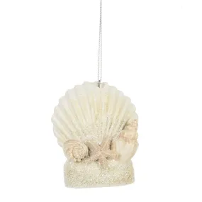 Glittered Sand Shell Ornament