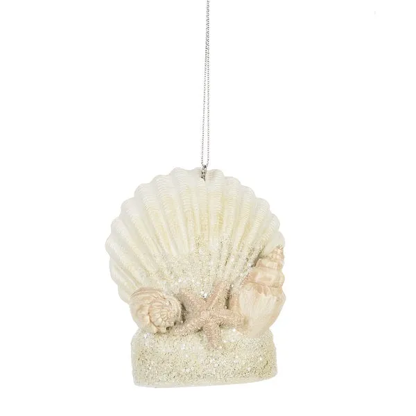 Glittered Sand Shell Ornament