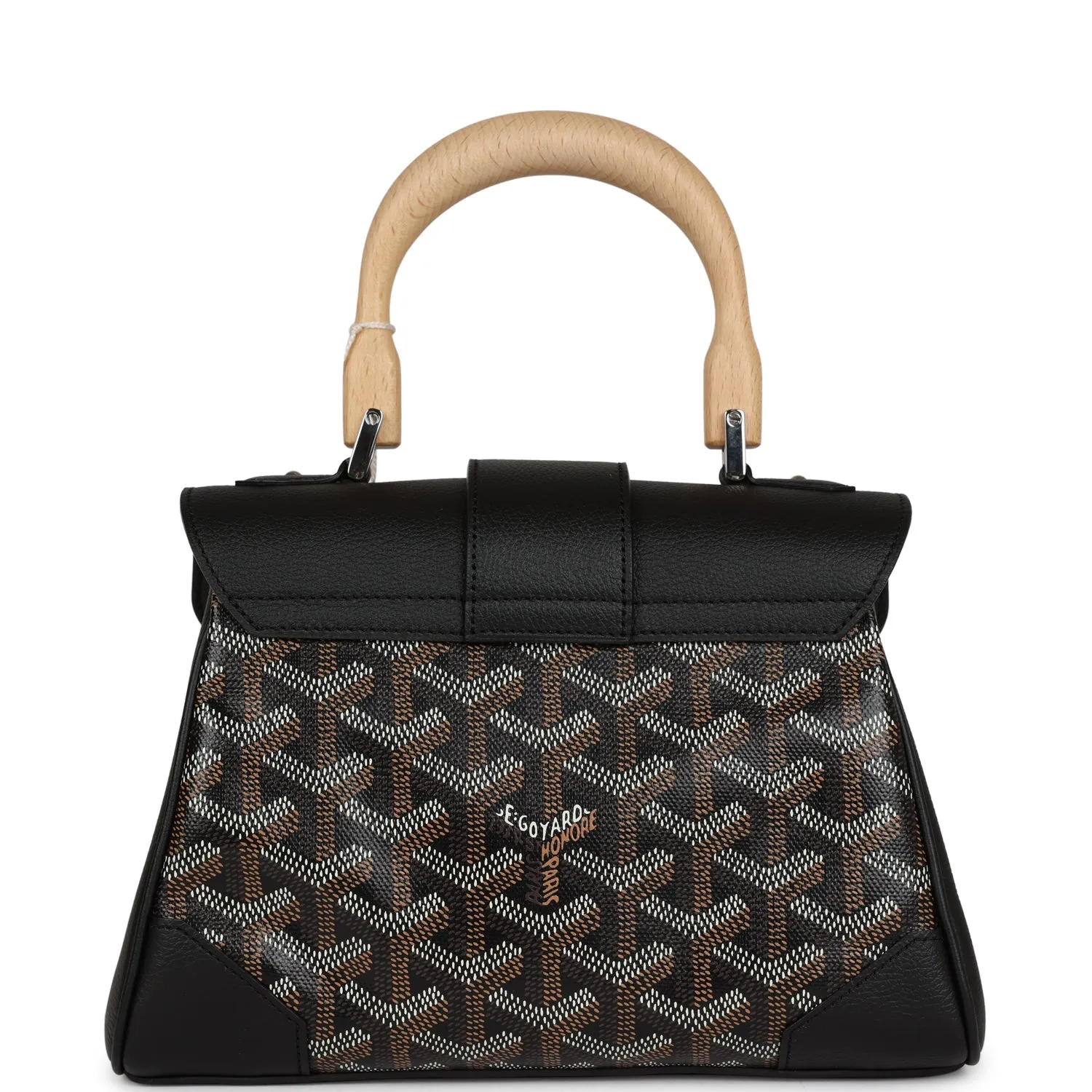 Goyard Saigon Souple Mini Black Goyardine Canvas Palladium Hardware