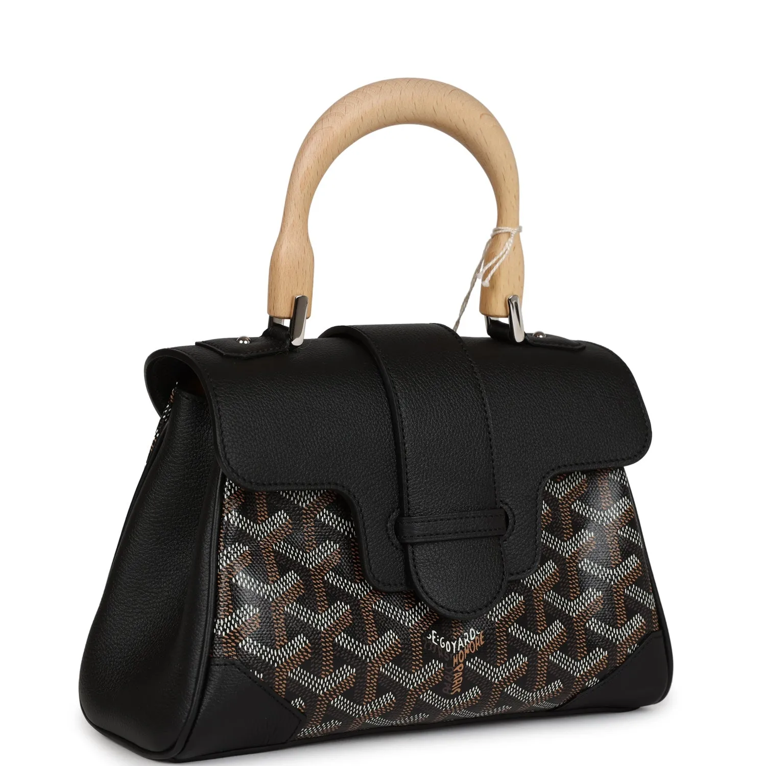 Goyard Saigon Souple Mini Black Goyardine Canvas Palladium Hardware