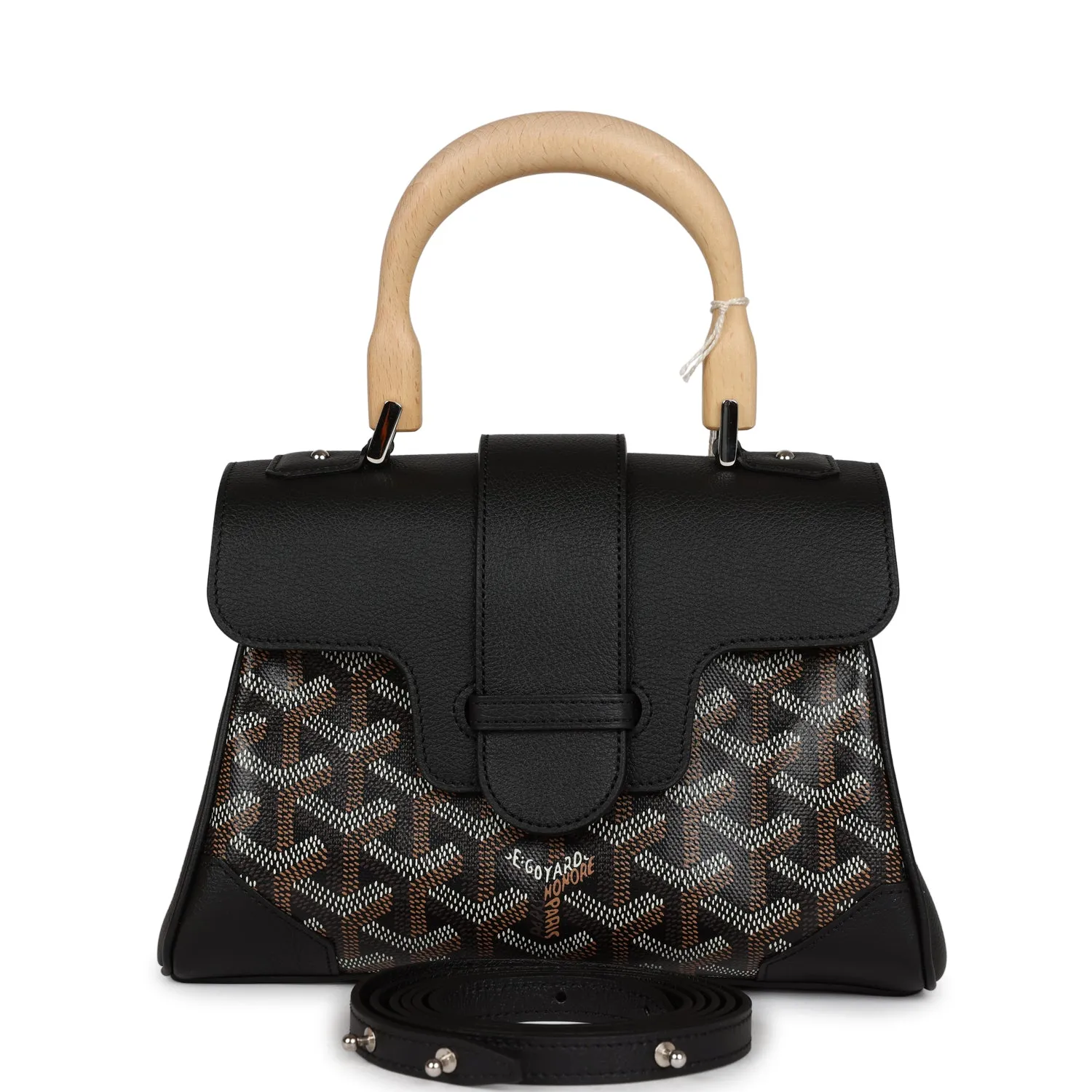 Goyard Saigon Souple Mini Black Goyardine Canvas Palladium Hardware