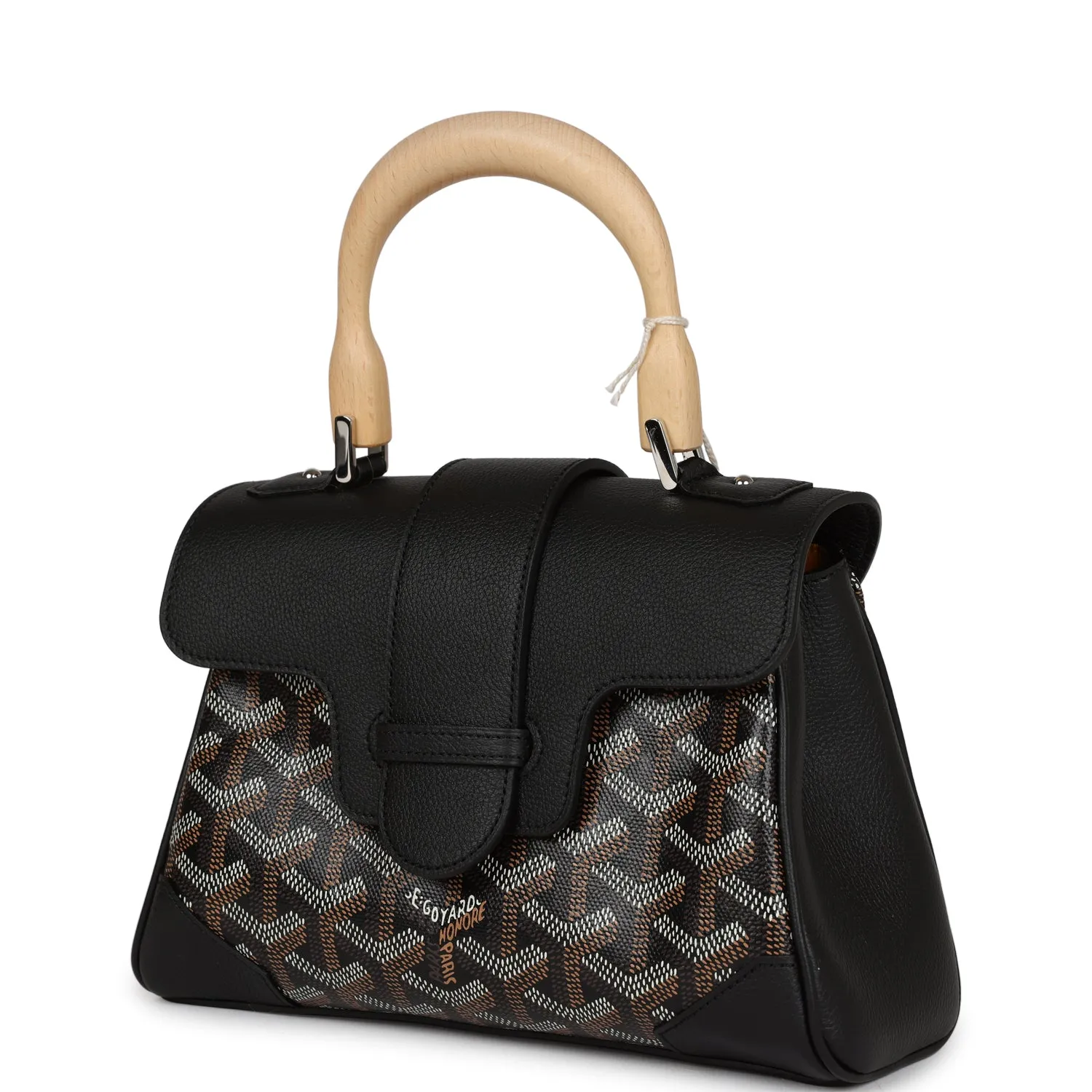Goyard Saigon Souple Mini Black Goyardine Canvas Palladium Hardware