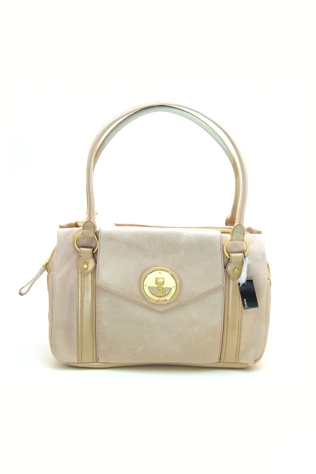 Ivory Leather Molten Worker Tote Bag
