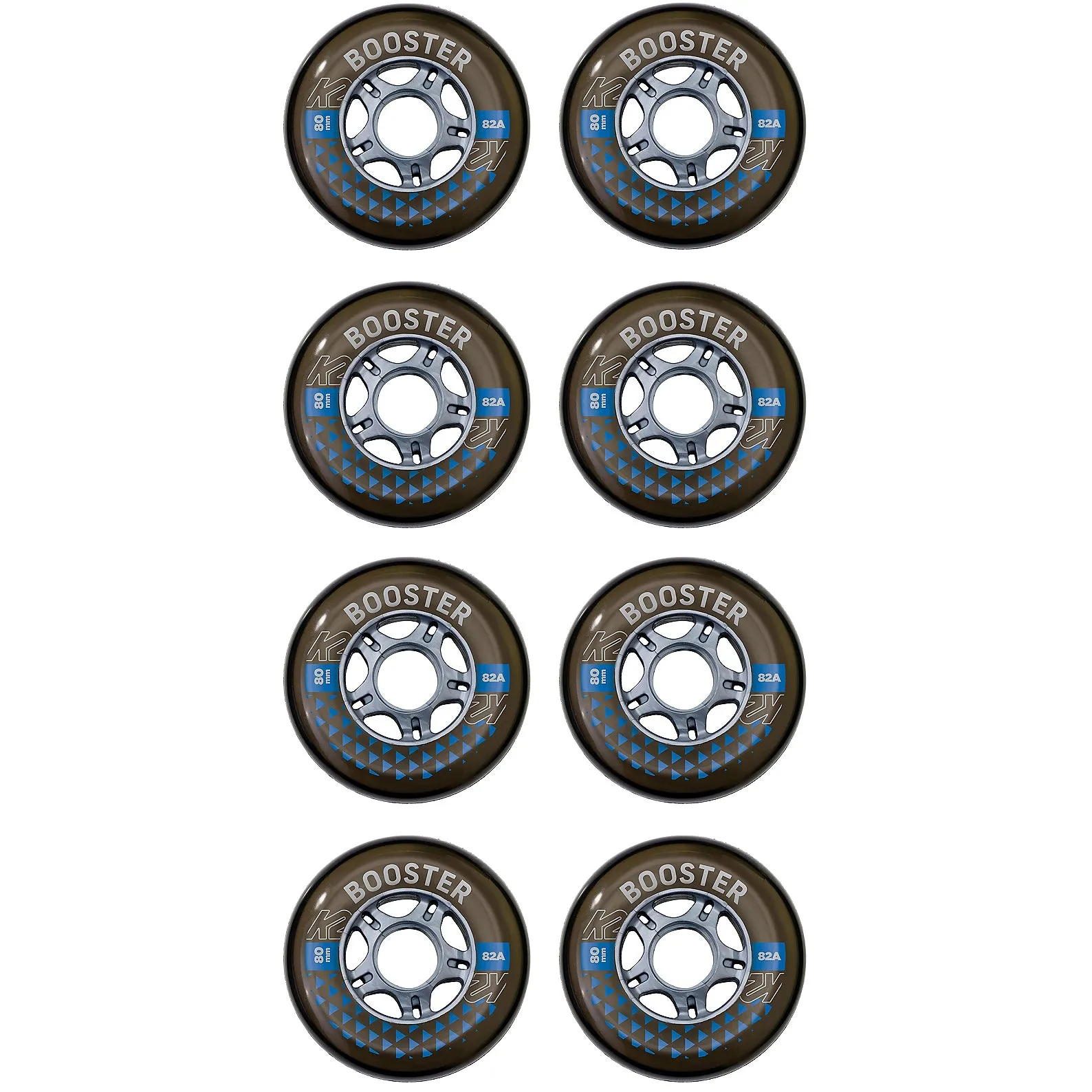 K2 Booster 80mm/82A Inline Skate Wheels 8-Pack