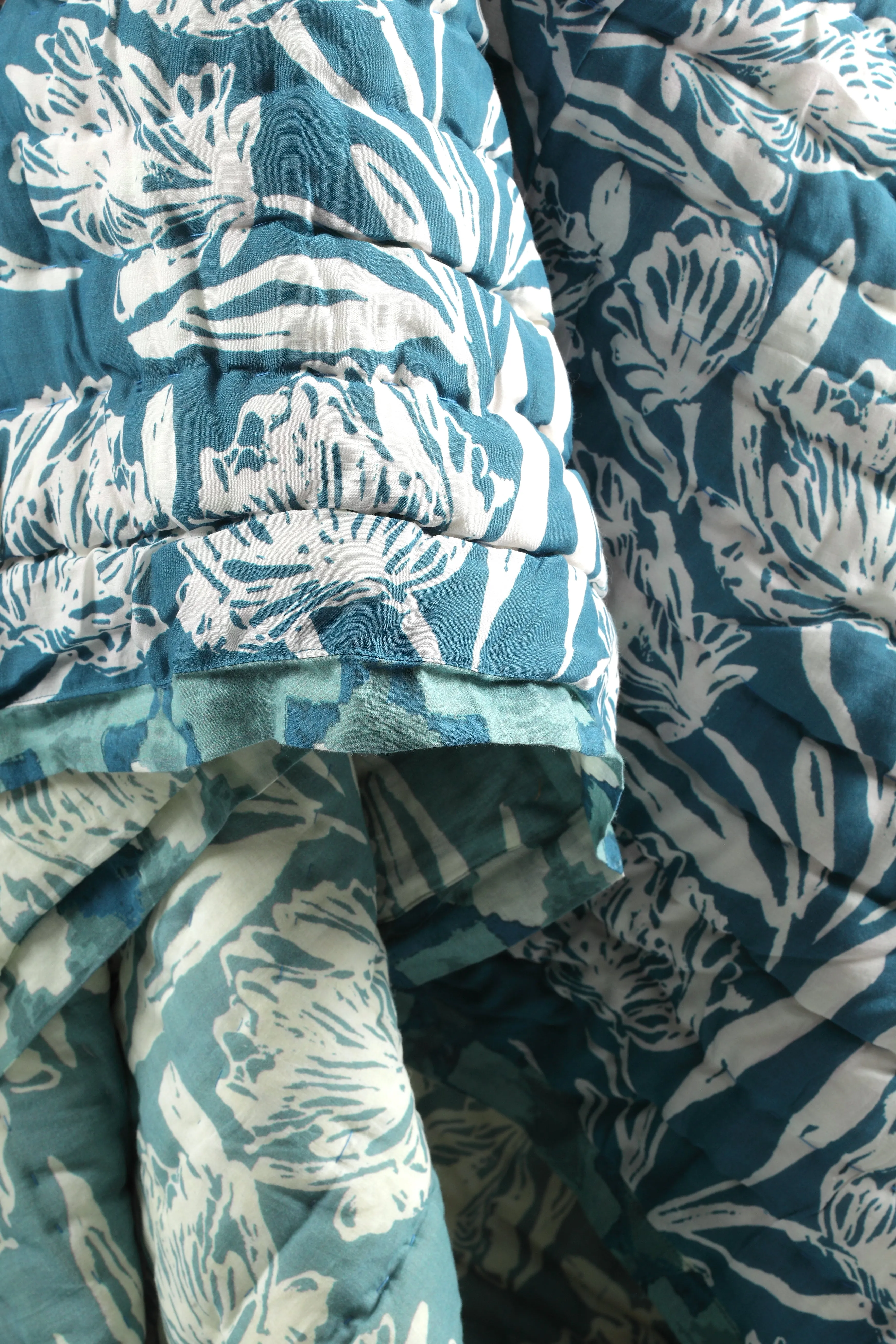 KALP PUSHP DEEP SEA CORAL Silk Cotton Reversible Quilt