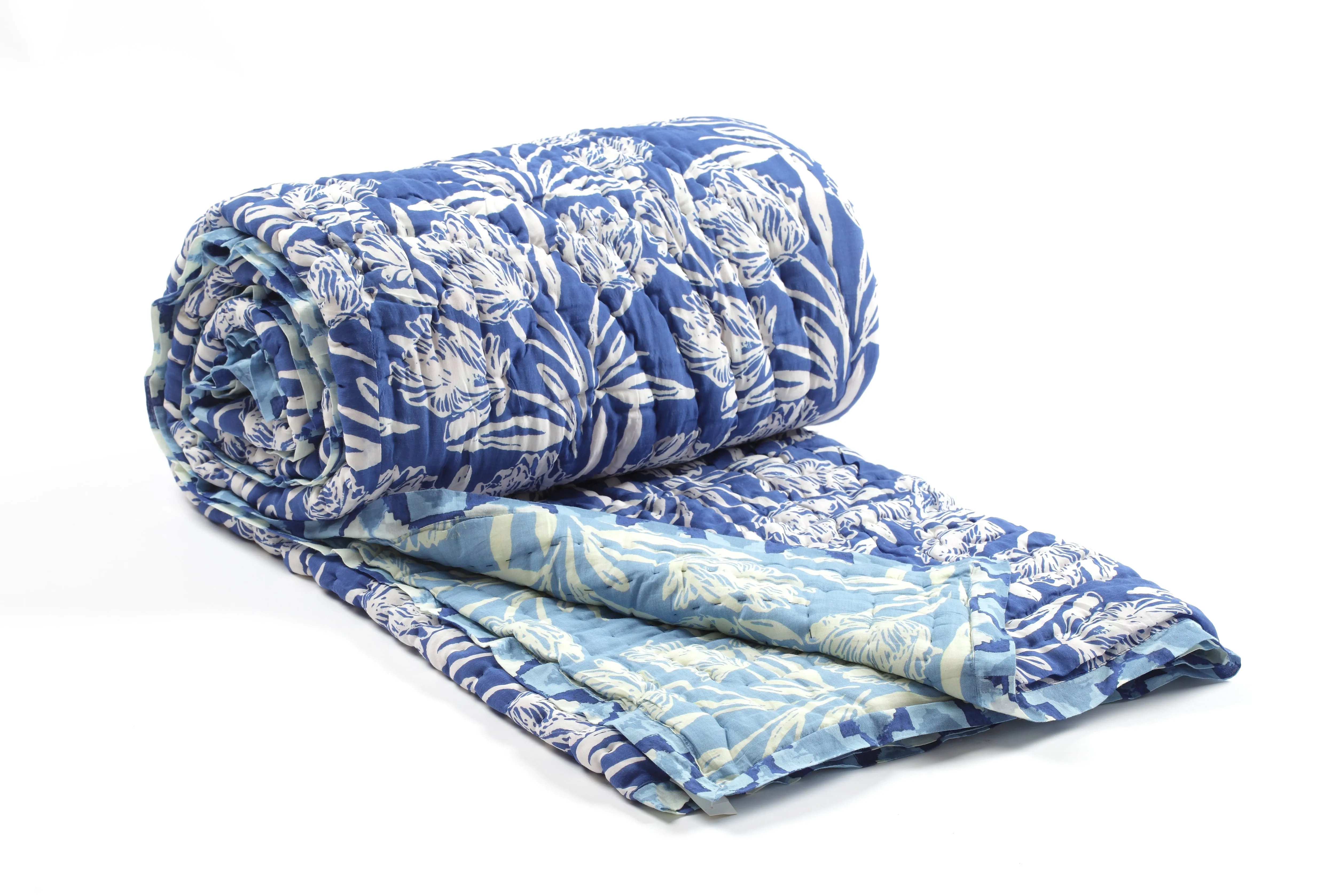 KALP PUSHP HIMALAYAN BUTTERFLY Silk Cotton Reversible Quilt