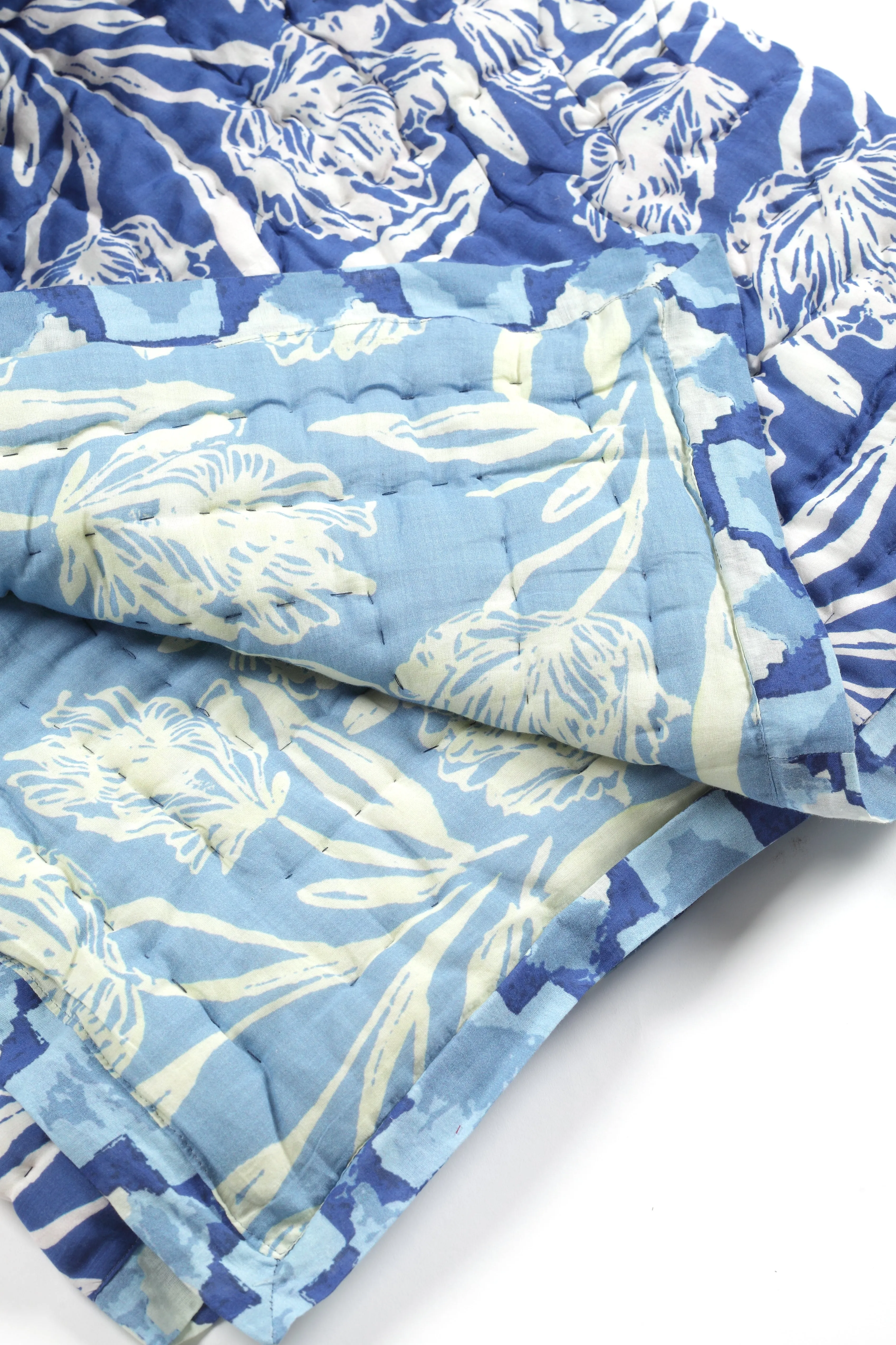 KALP PUSHP HIMALAYAN BUTTERFLY Silk Cotton Reversible Quilt