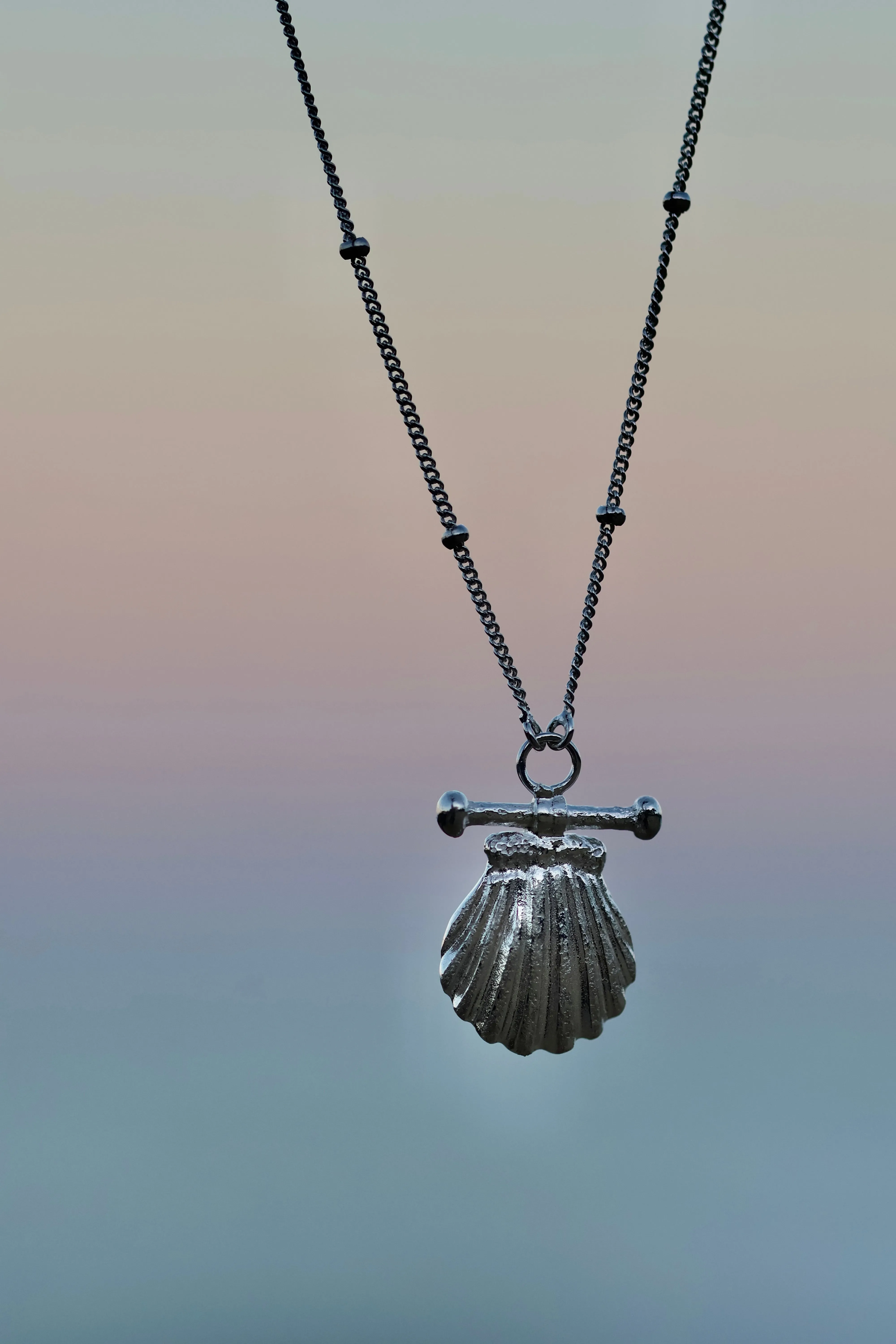 Mira Silver Shell Necklace