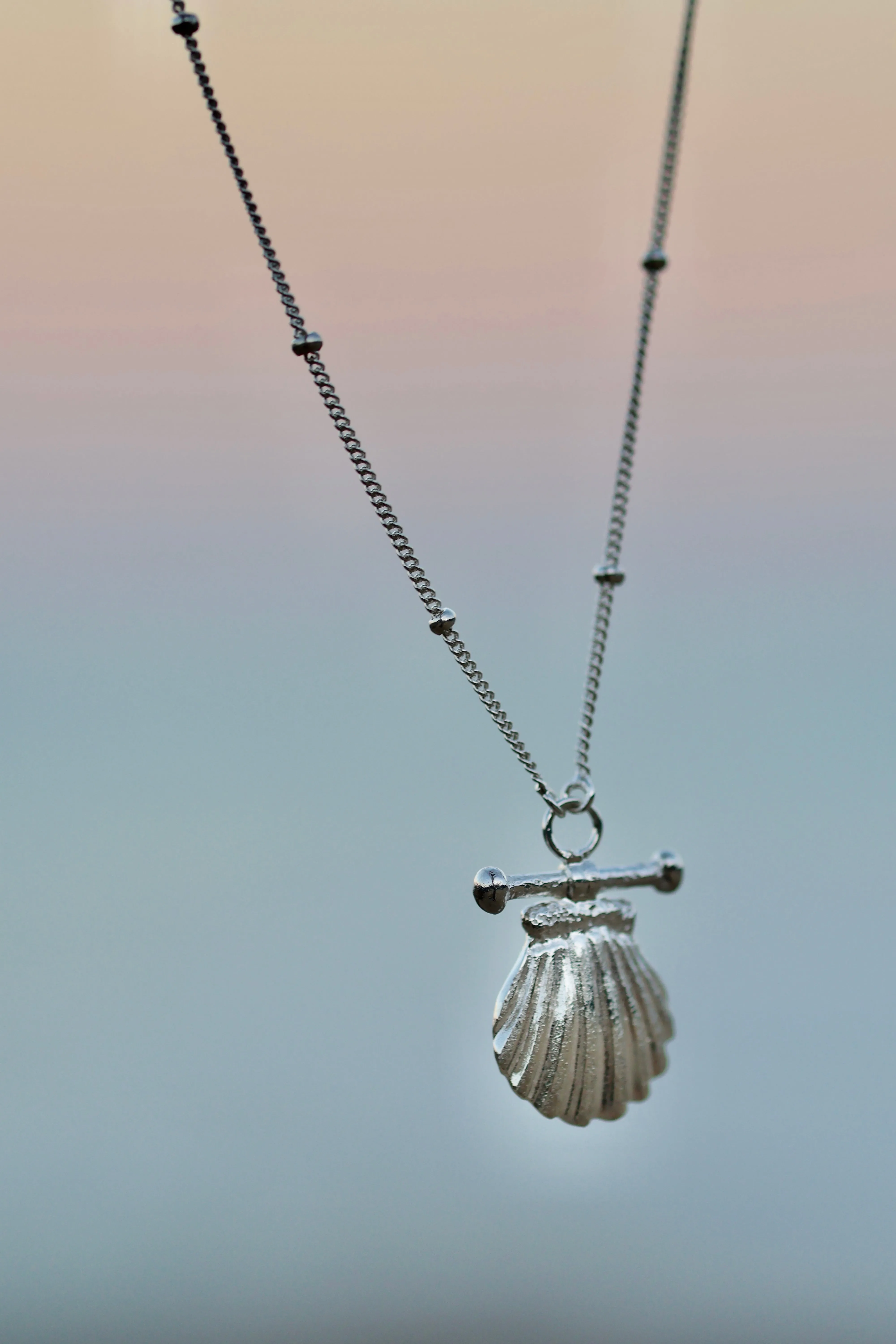 Mira Silver Shell Necklace