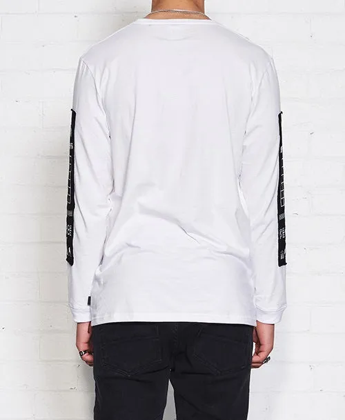 nANA jUDY MENS ORIGIN LONG SLEEVE TEE SHIRT WHITE