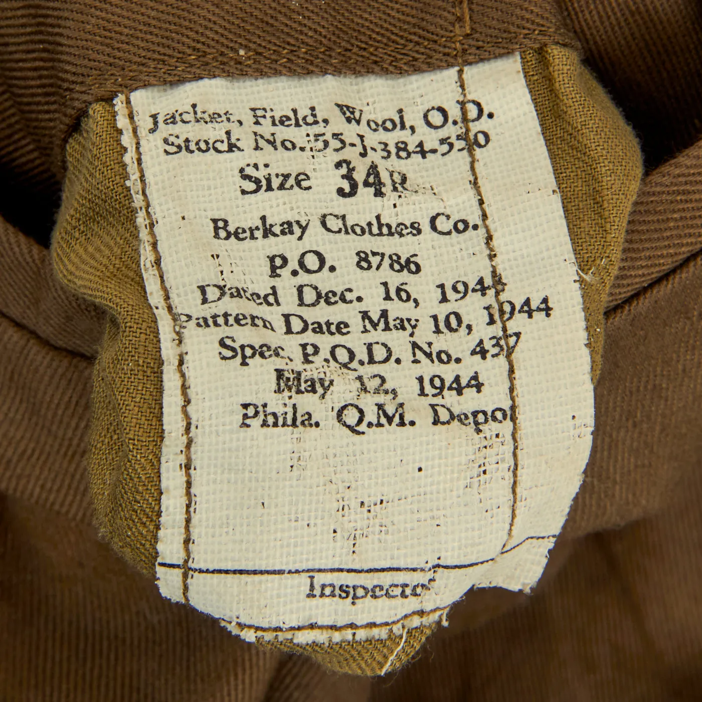 Original U.S. WWII Named 44th Infantry Division Large Uniform Grouping With Documents and Insignia - Over 50 Items