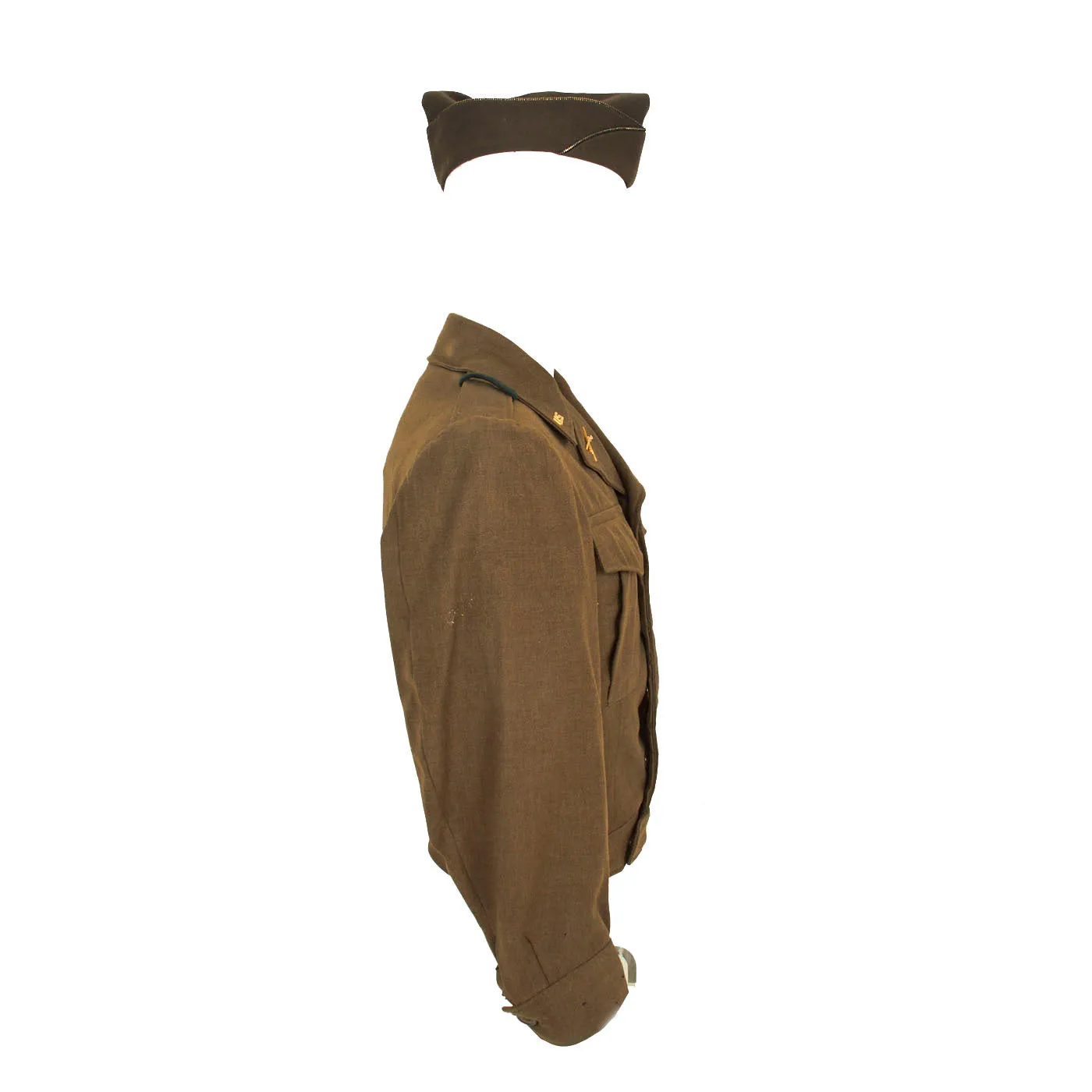 Original U.S. WWII Named 44th Infantry Division Large Uniform Grouping With Documents and Insignia - Over 50 Items