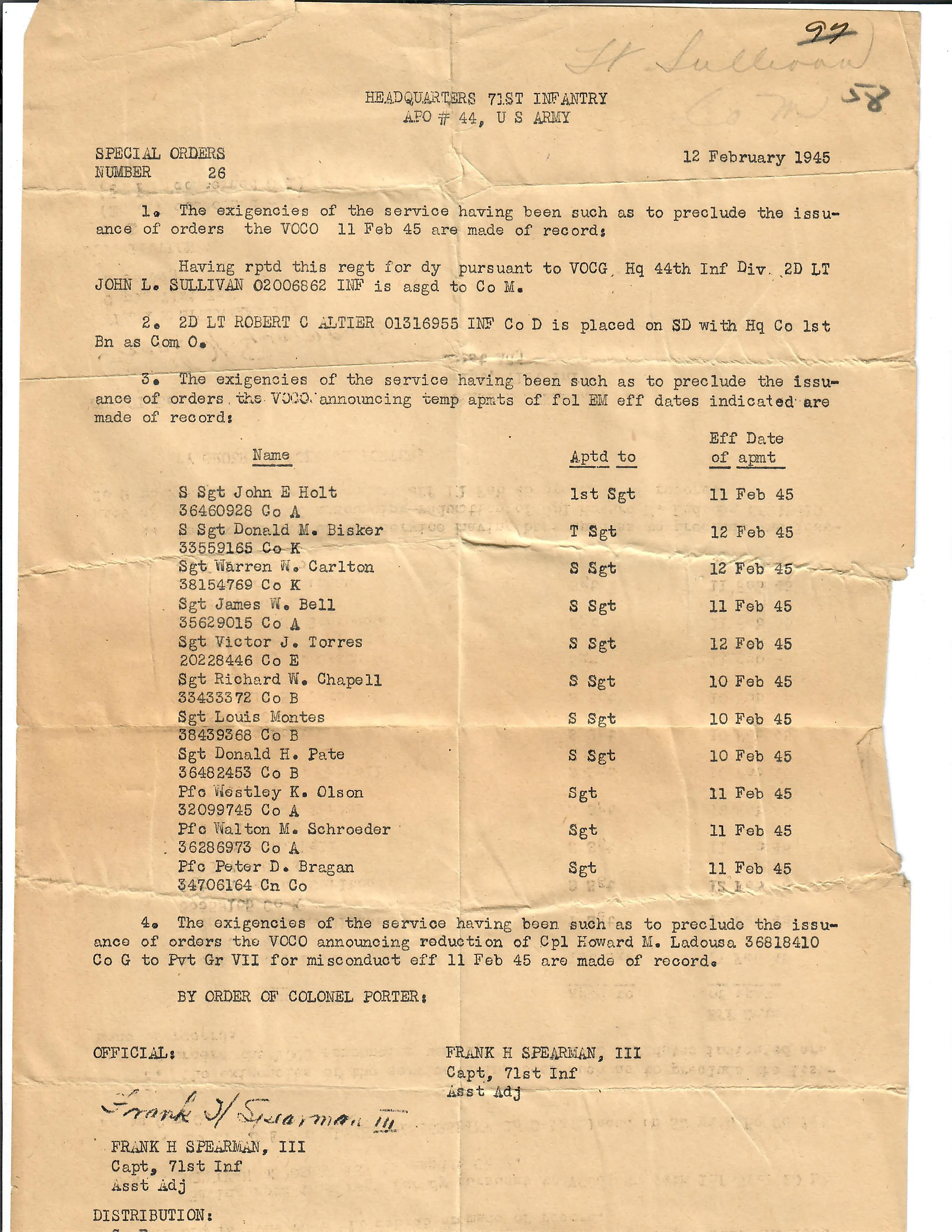 Original U.S. WWII Named 44th Infantry Division Large Uniform Grouping With Documents and Insignia - Over 50 Items