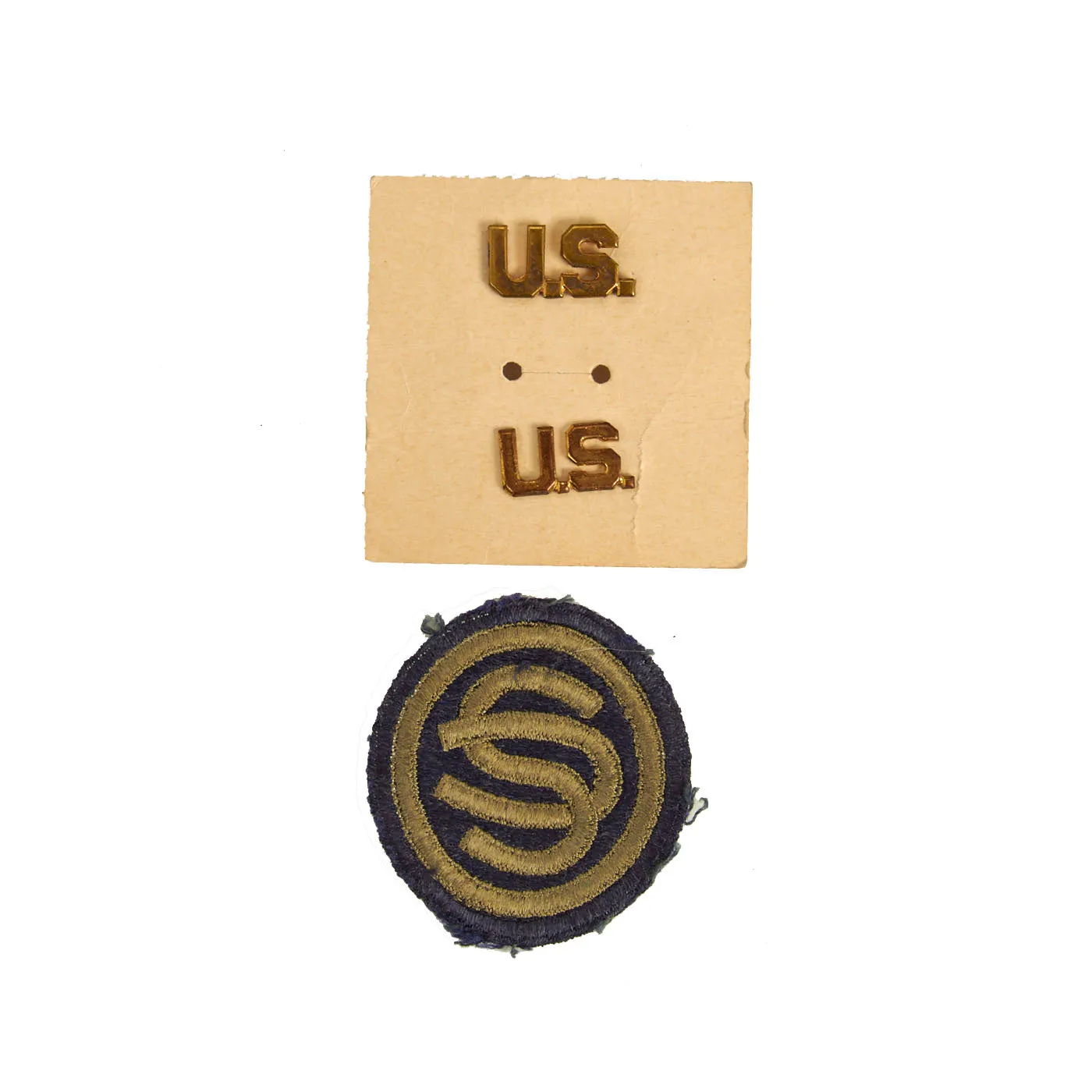 Original U.S. WWII Named 44th Infantry Division Large Uniform Grouping With Documents and Insignia - Over 50 Items