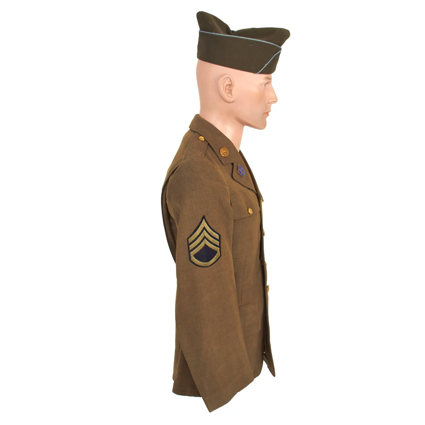 Original U.S. WWII Named 44th Infantry Division Large Uniform Grouping With Documents and Insignia - Over 50 Items