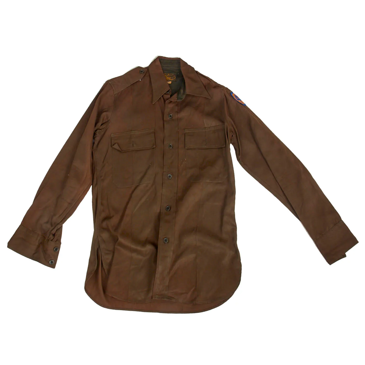 Original U.S. WWII Named 44th Infantry Division Large Uniform Grouping With Documents and Insignia - Over 50 Items