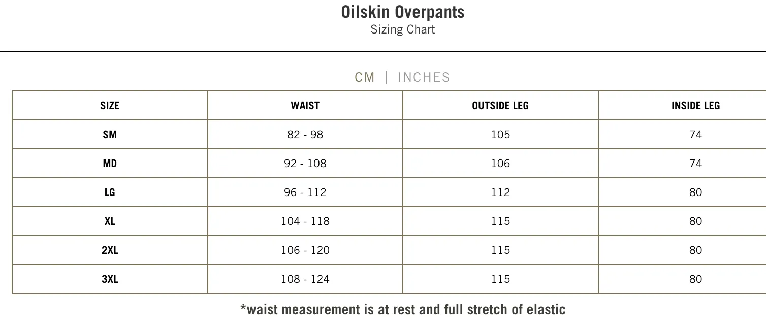 Outback Oilskin Overtrousers  2096
