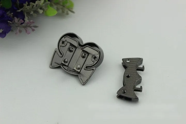 Owl Twist Turn Lock 37mm 1 1/2" Purse Charm Organizer Luggage Hardware Antique Gold Lock And Key Closure Small Bag Clutch Metal Accessories